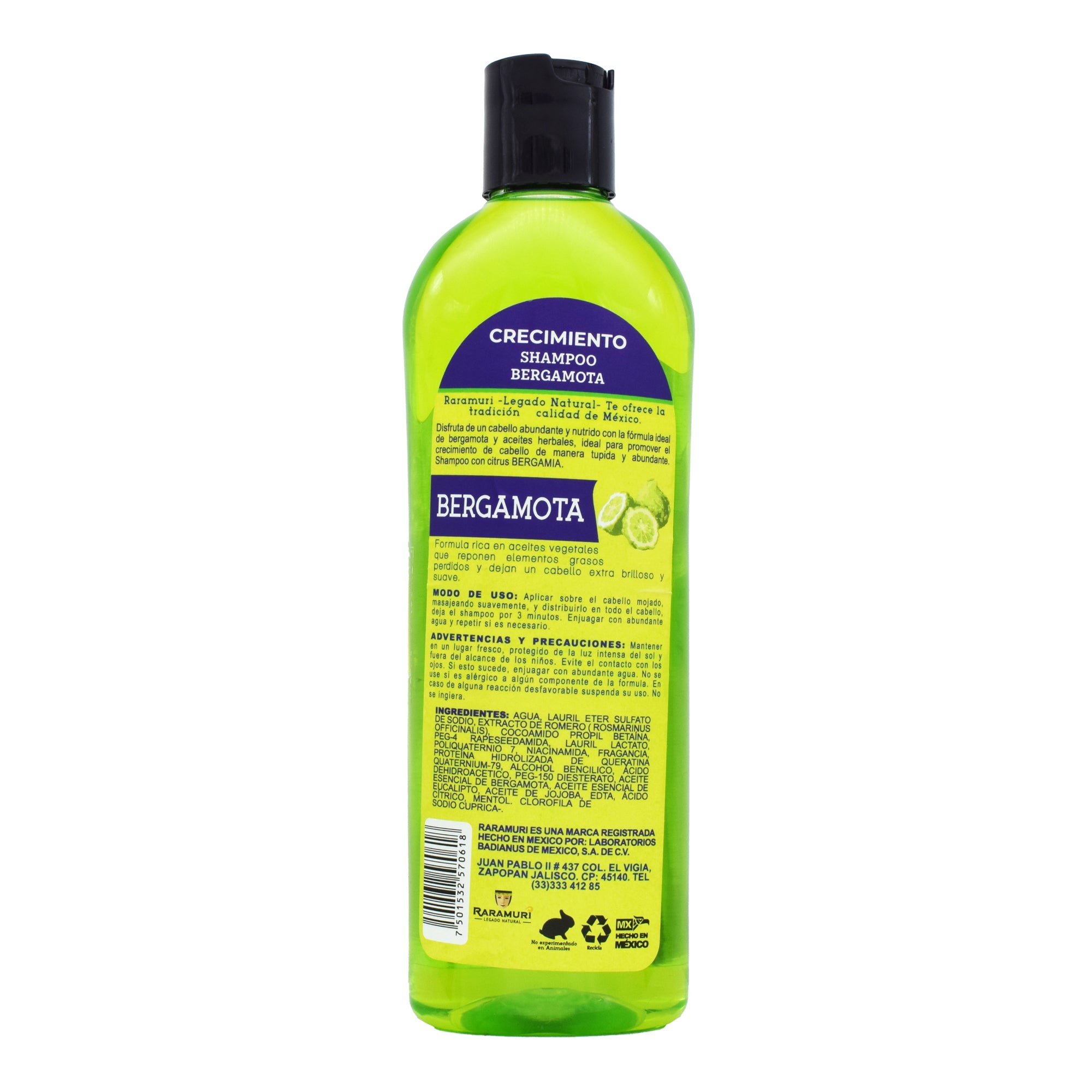 Shampoo Bergamota 400 Ml