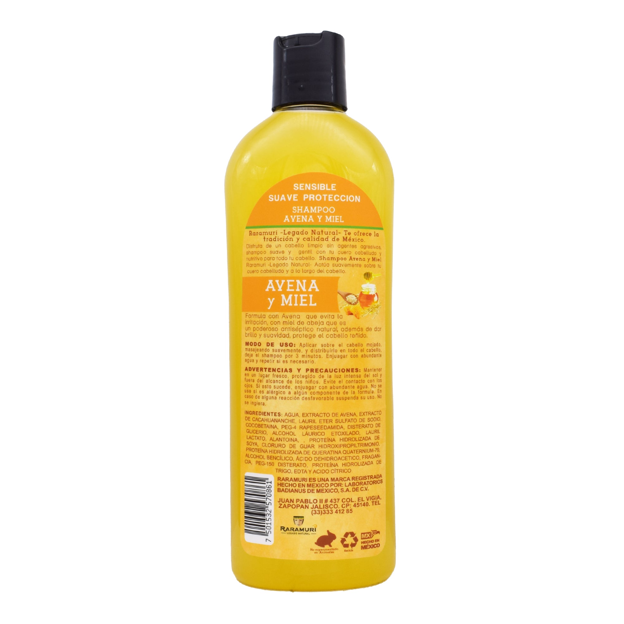 Shampoo Avena Y Miel 400 Ml