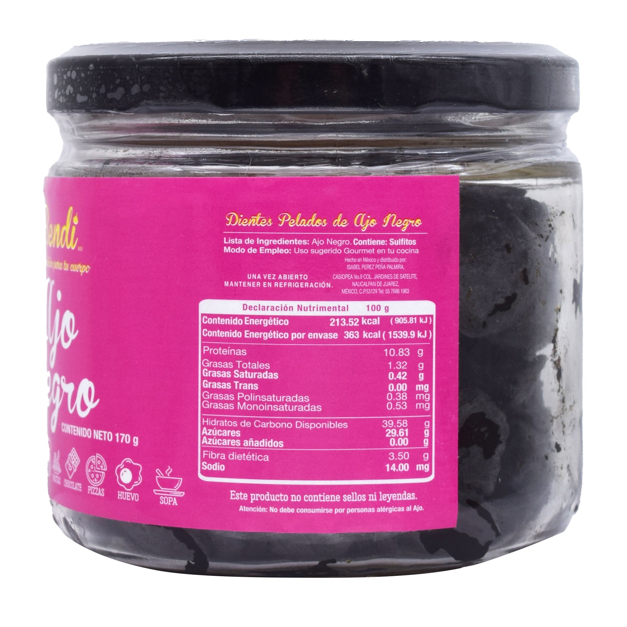 Ajo Negro Dientes Pelados 170 G