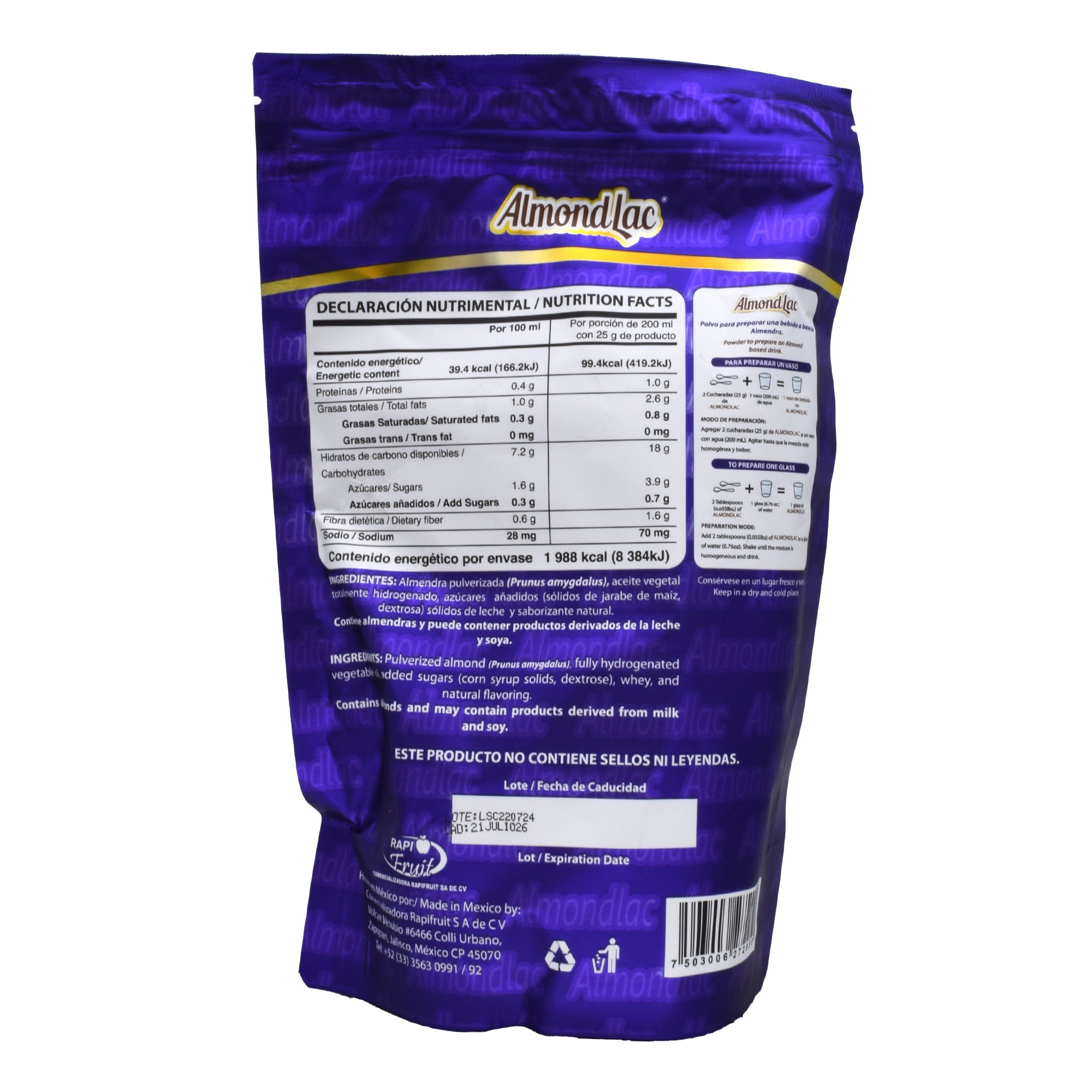 Bebida De Almendra 500 G