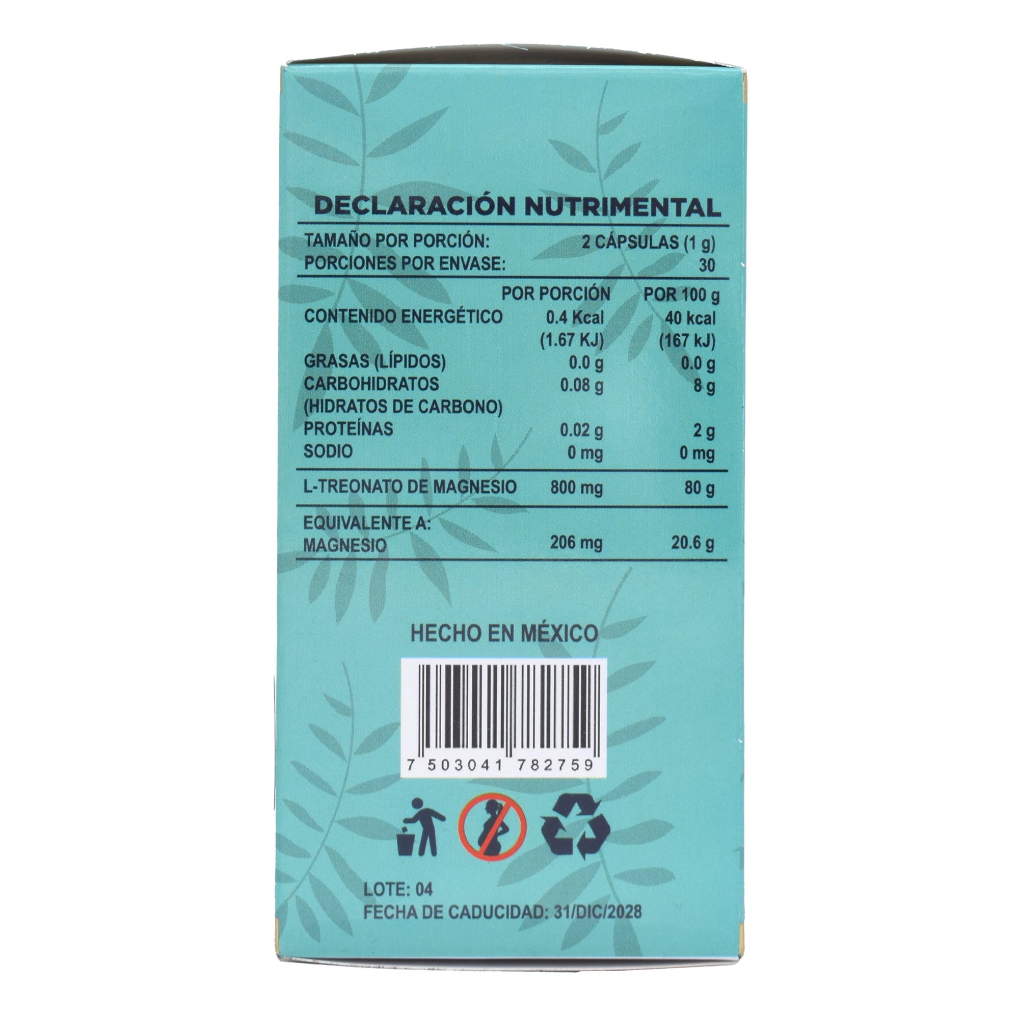 Treonato De Magnesio 60 Cap