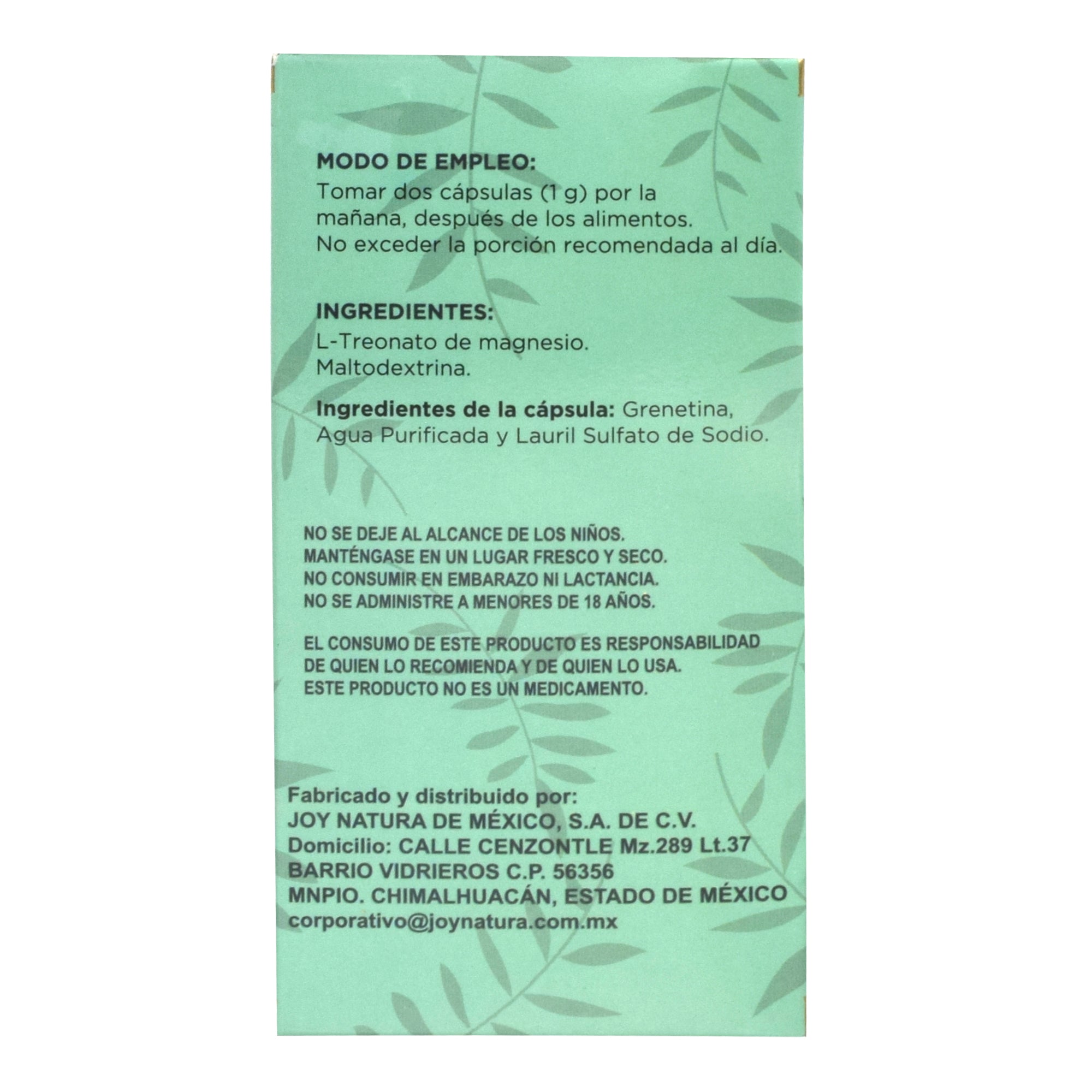 Treonato De Magnesio 60 Cap
