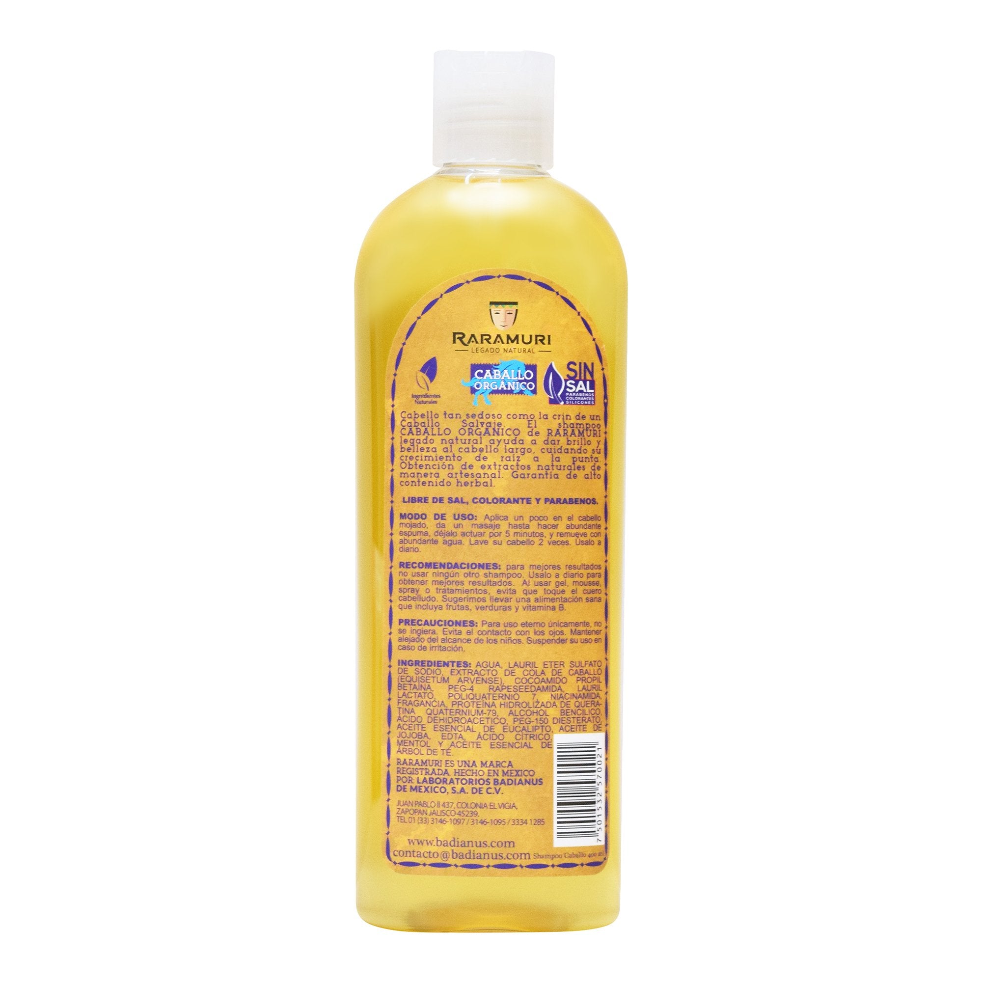 Shampoo Caballo Organico 400 Ml