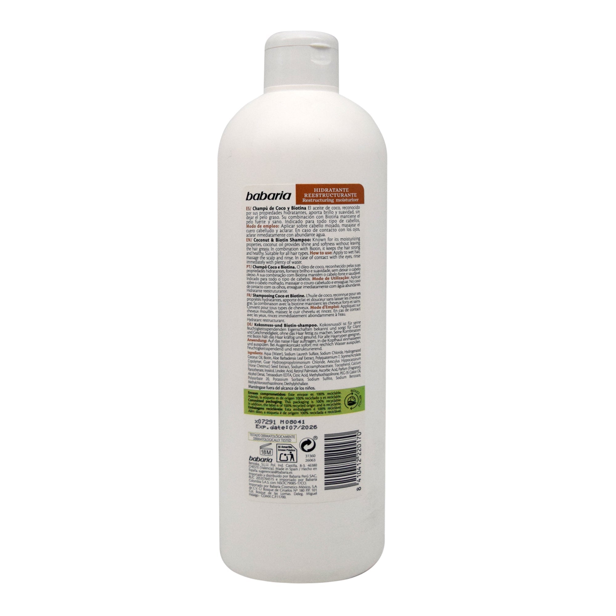 Shampoo Coco Y Biotina 700 Ml