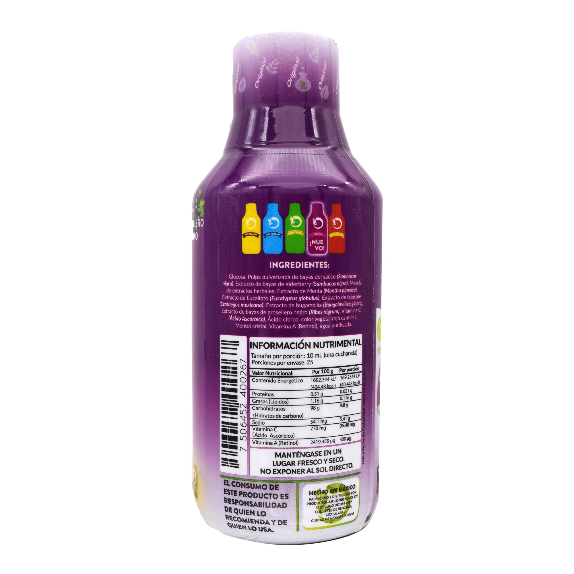 Jarabe Ajolotius Con Elderberry 250 Ml