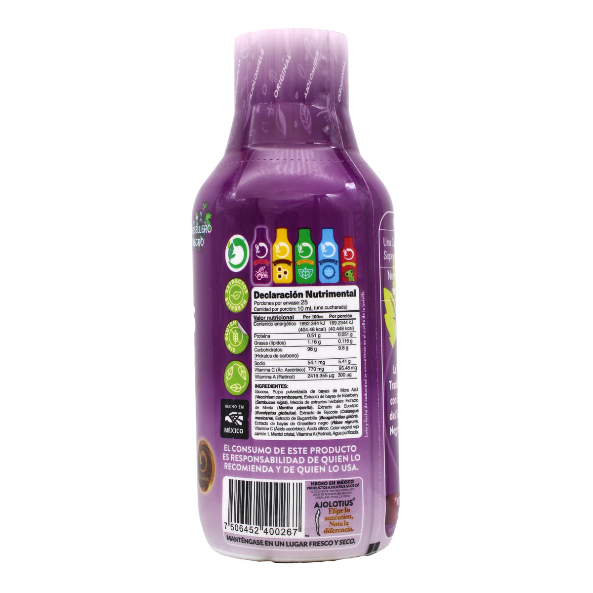 Jarabe Ajolotius Con Elderberry 250 Ml