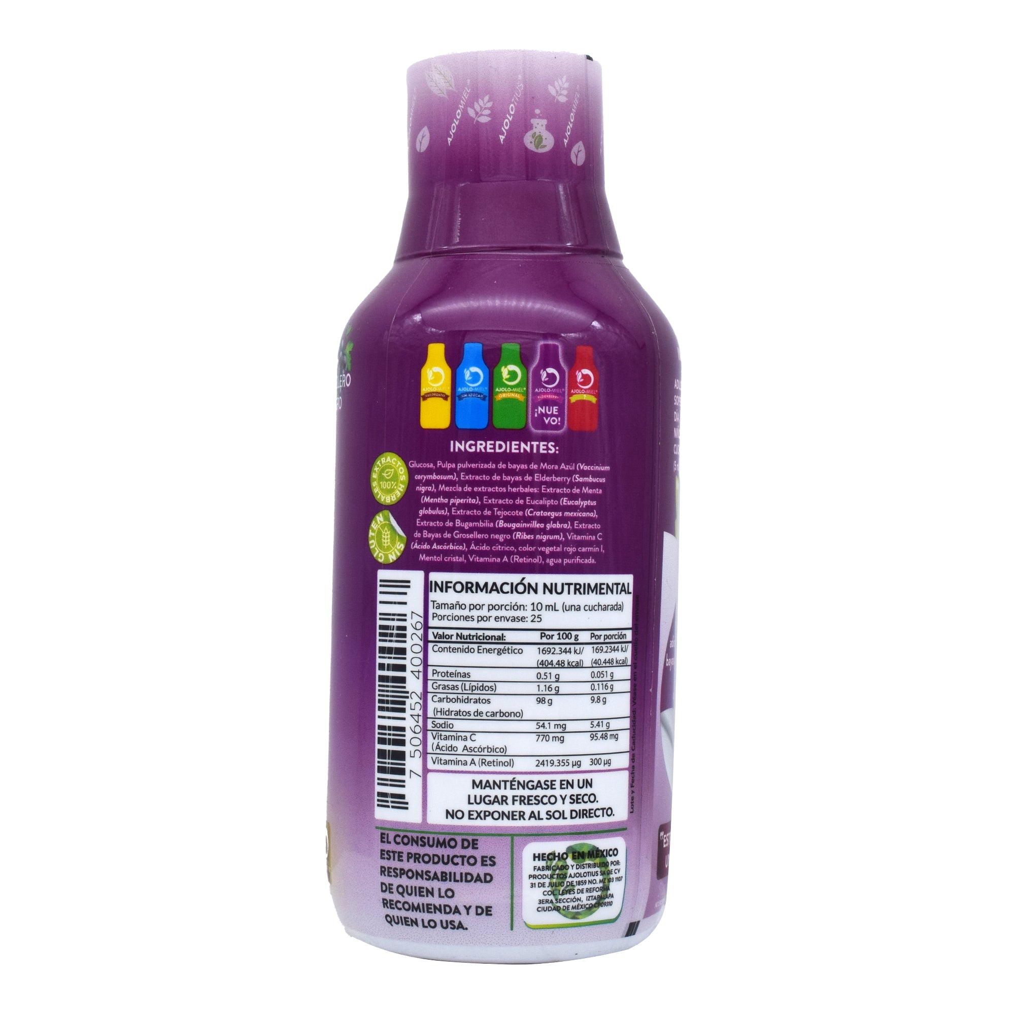 Jarabe Ajolotius Con Elderberry 250 Ml