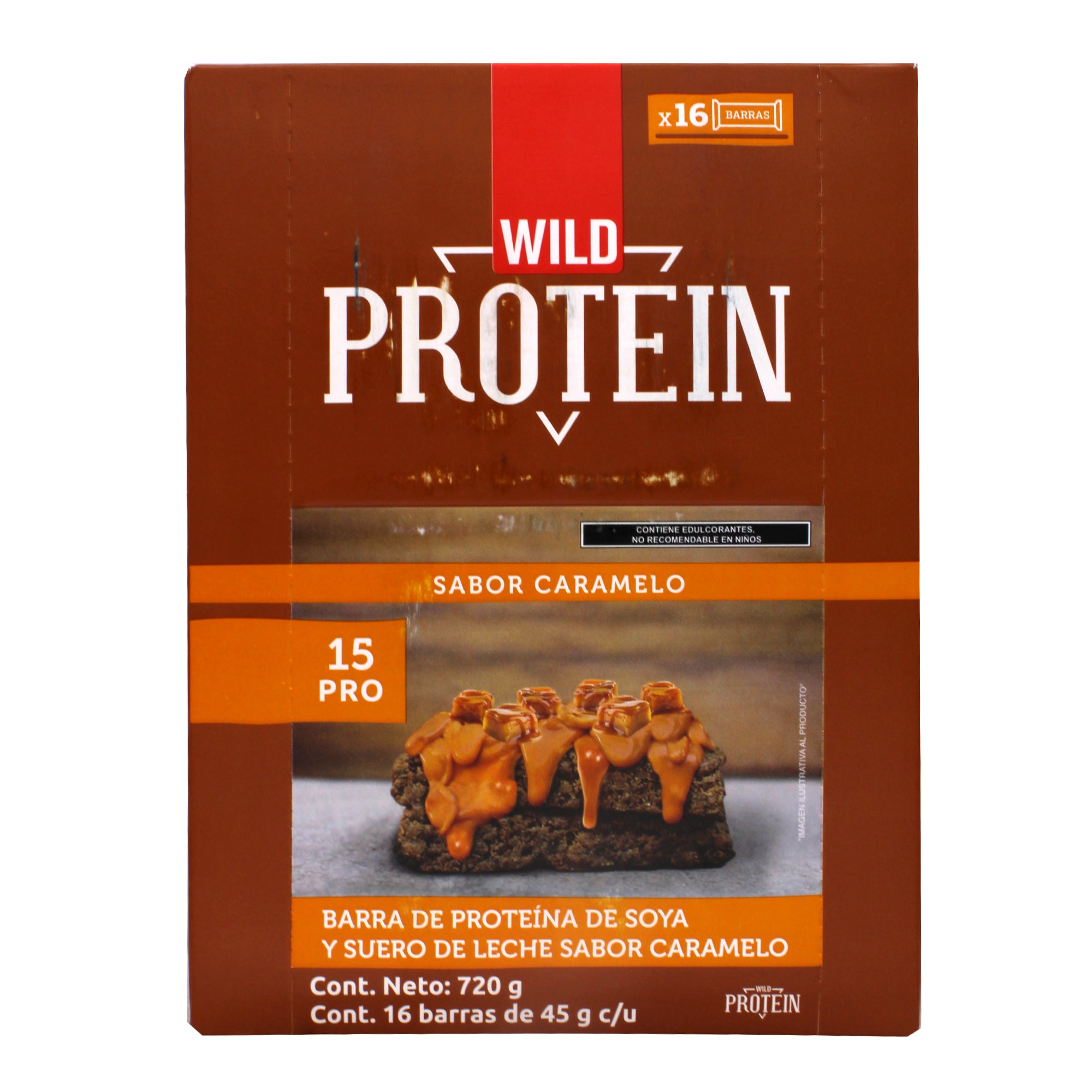 Barra Proteina Caramelo 45 G (Paquete 16)