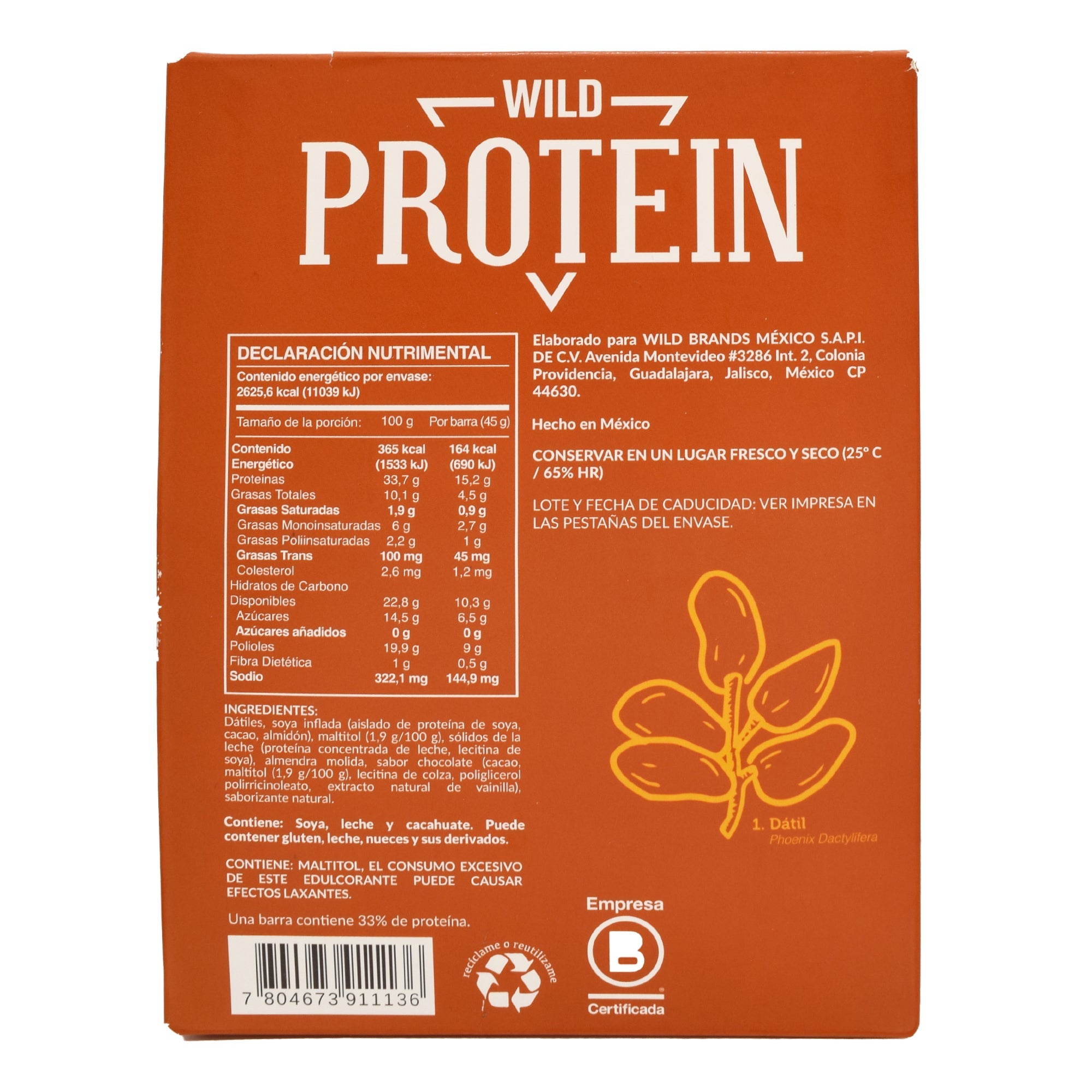 Barra Proteina Caramelo 45 G (Paquete 16)