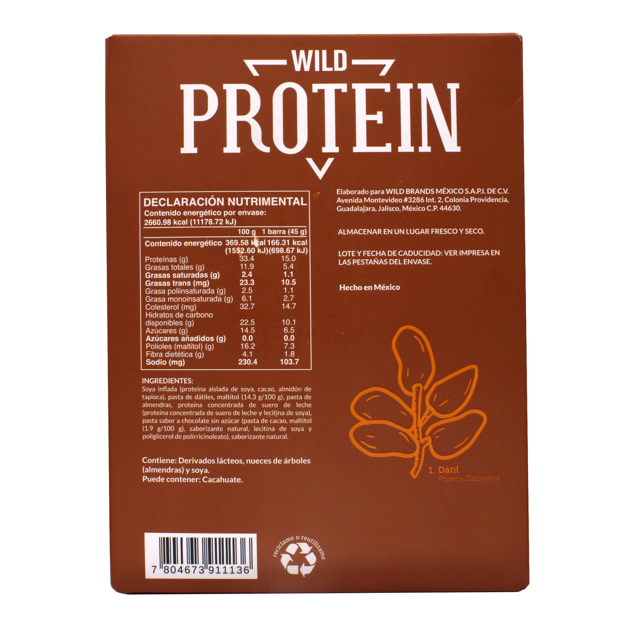 Barra Proteina Caramelo 45 G (Paquete 16)