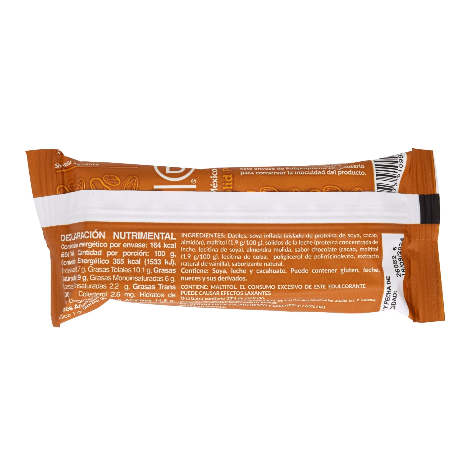 Barra Proteina Caramelo 45 G (Paquete 16)