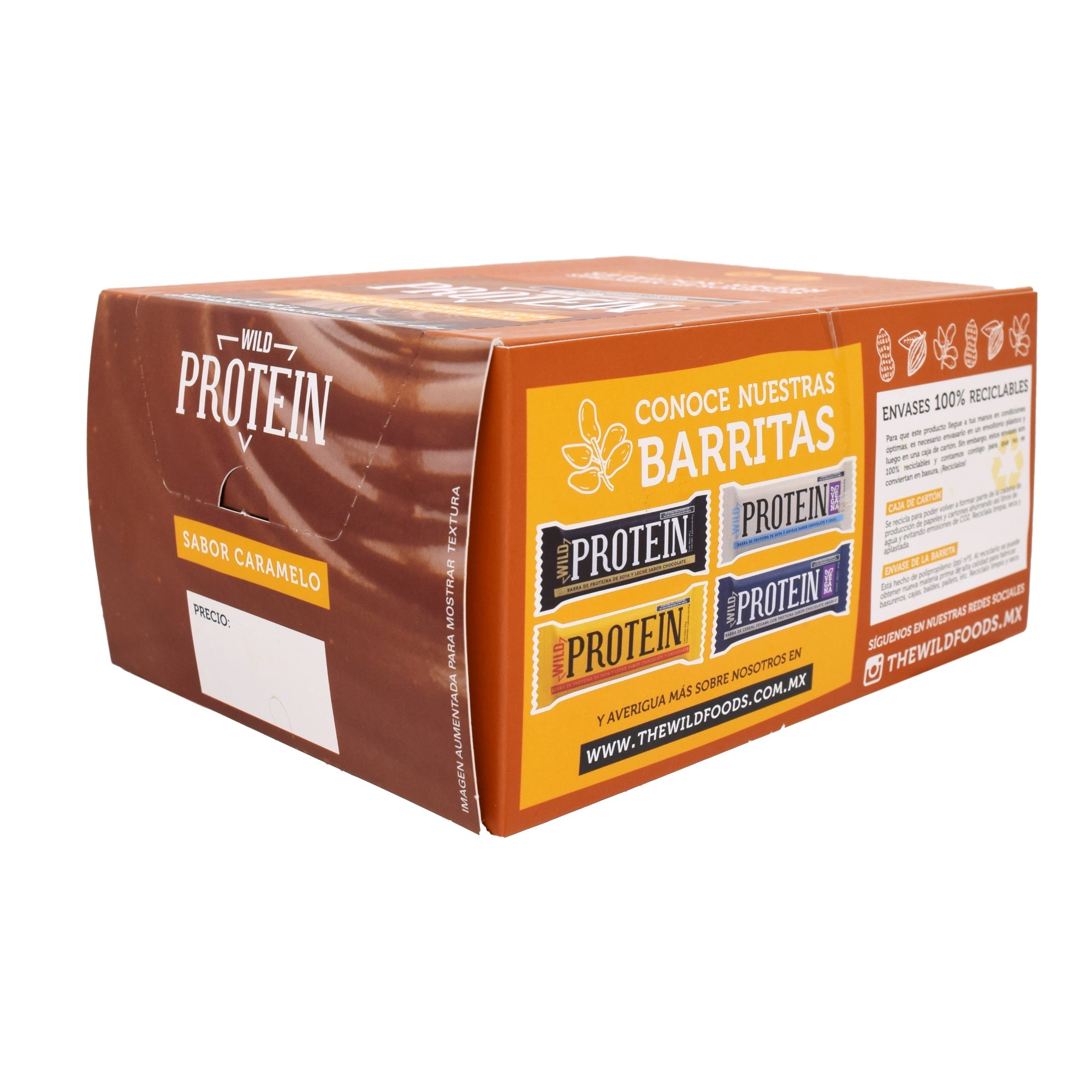 Barra proteina caramelo 45 g (PAQUETE 16)