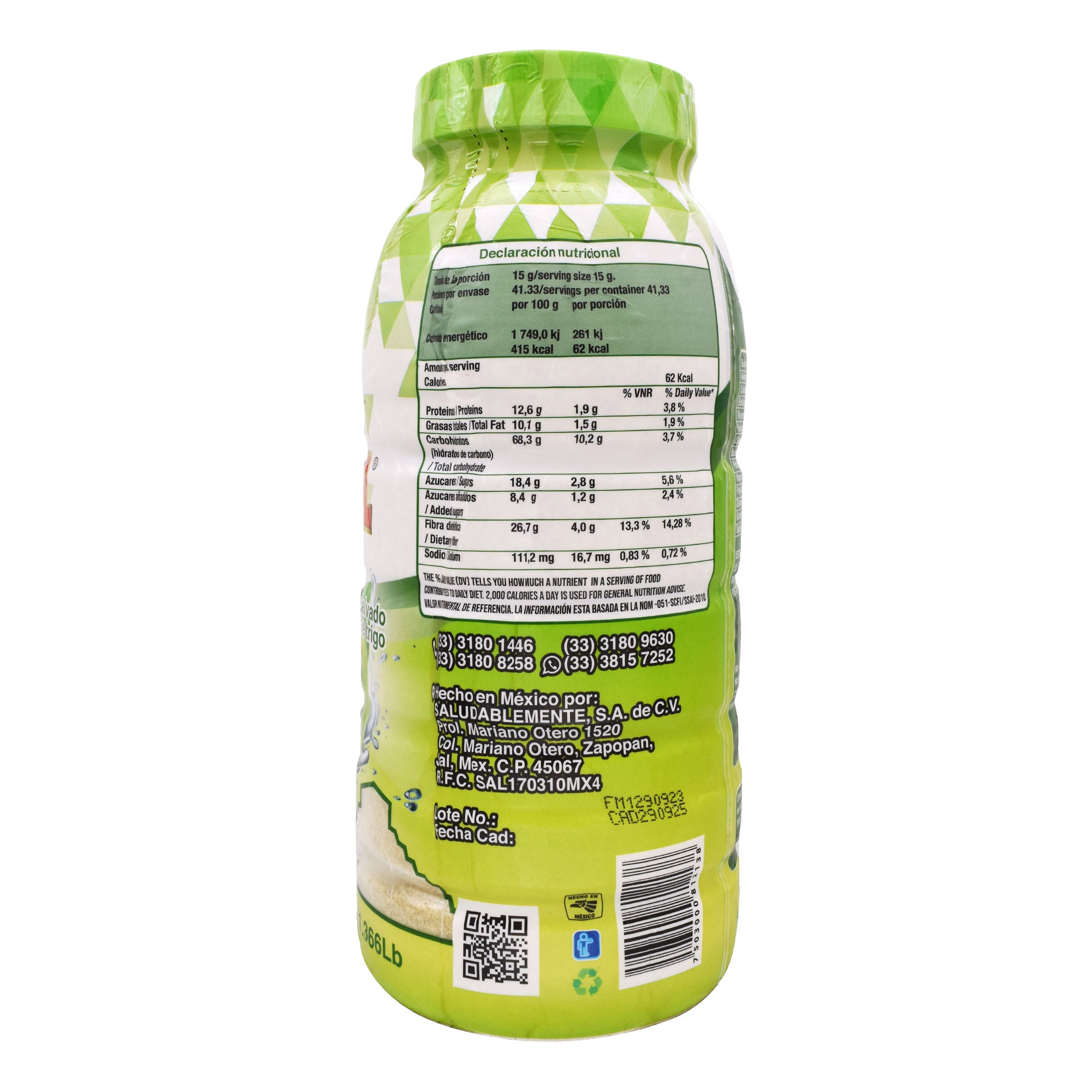 Fibra De Manzana Verde 620 G