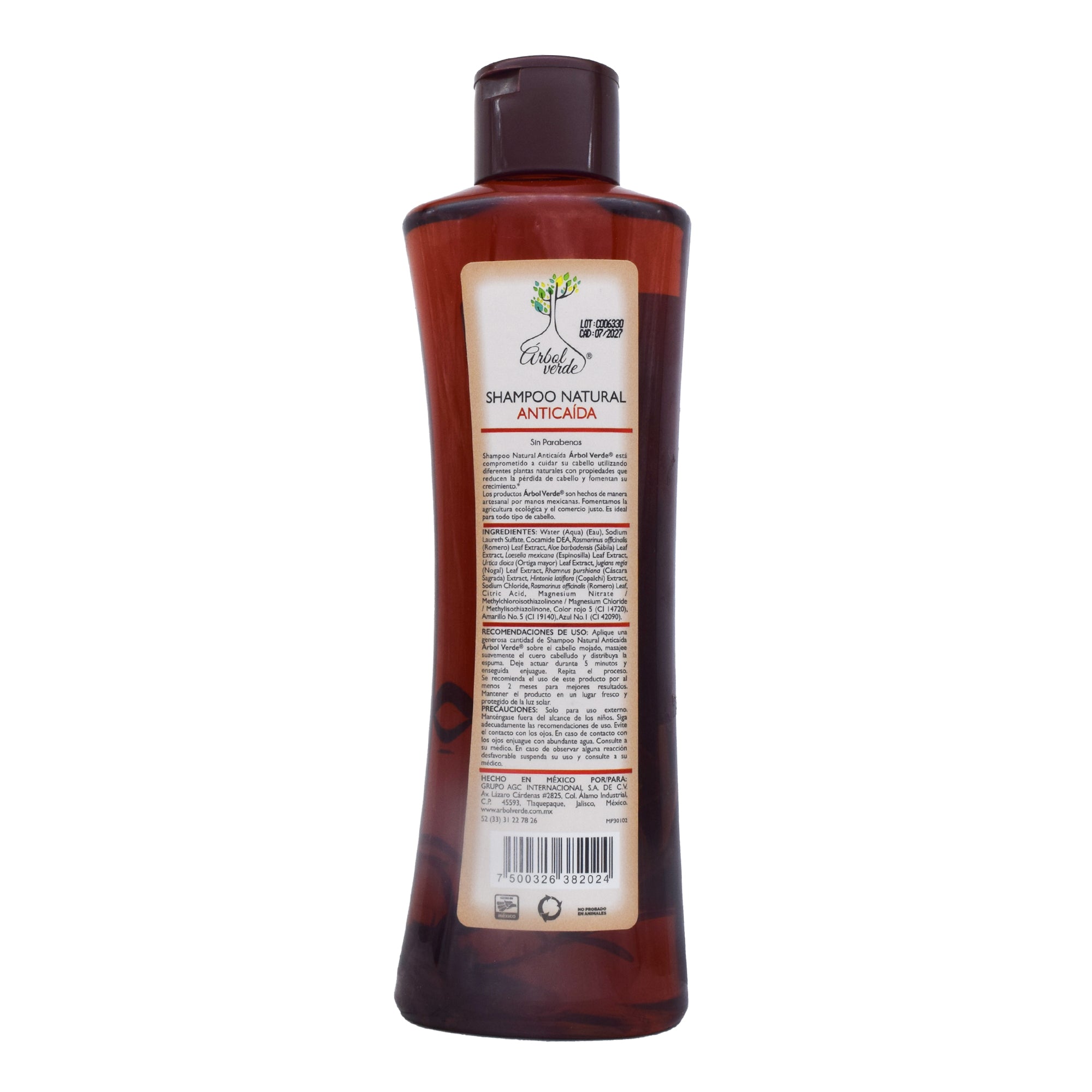 Shampoo Anticaida Natural 500 Ml