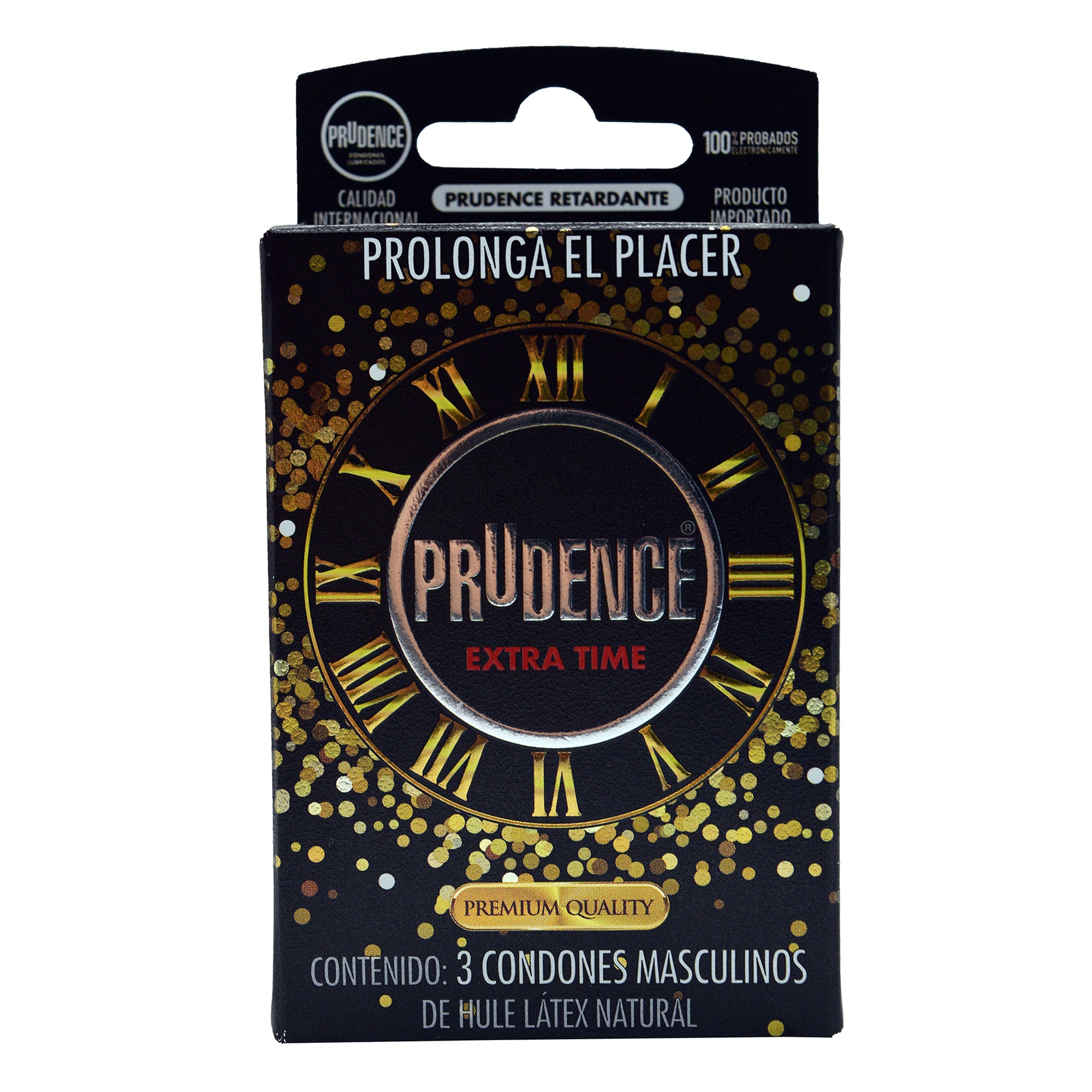 Condones prudence extra time 3 pzas