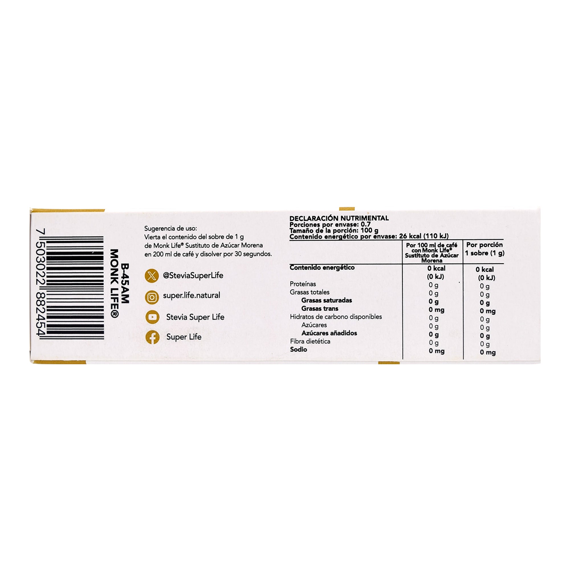 Sustituto De Azucar Morena 70 Sob