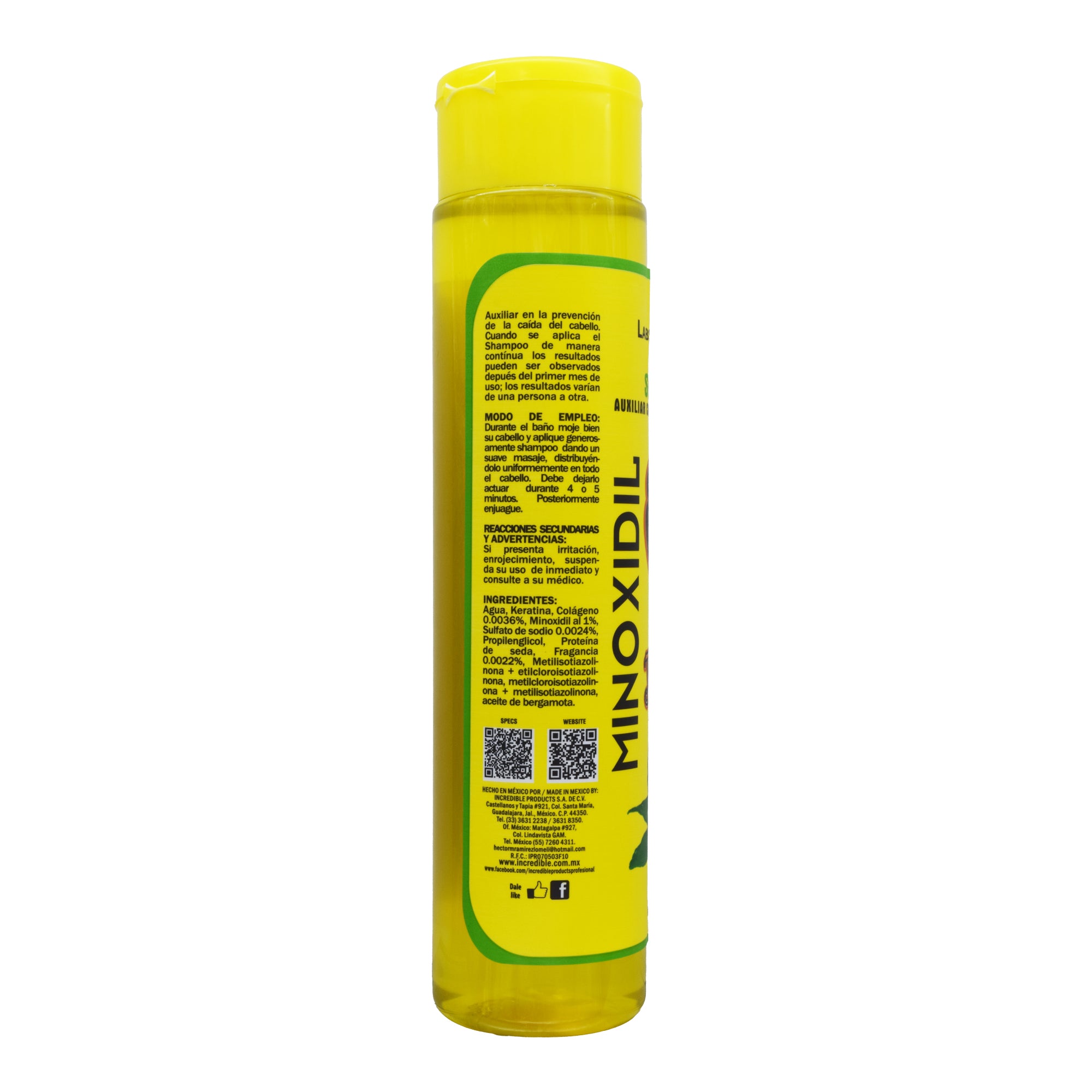 Shampoo Minoxidil Y Bergamota 500 Ml