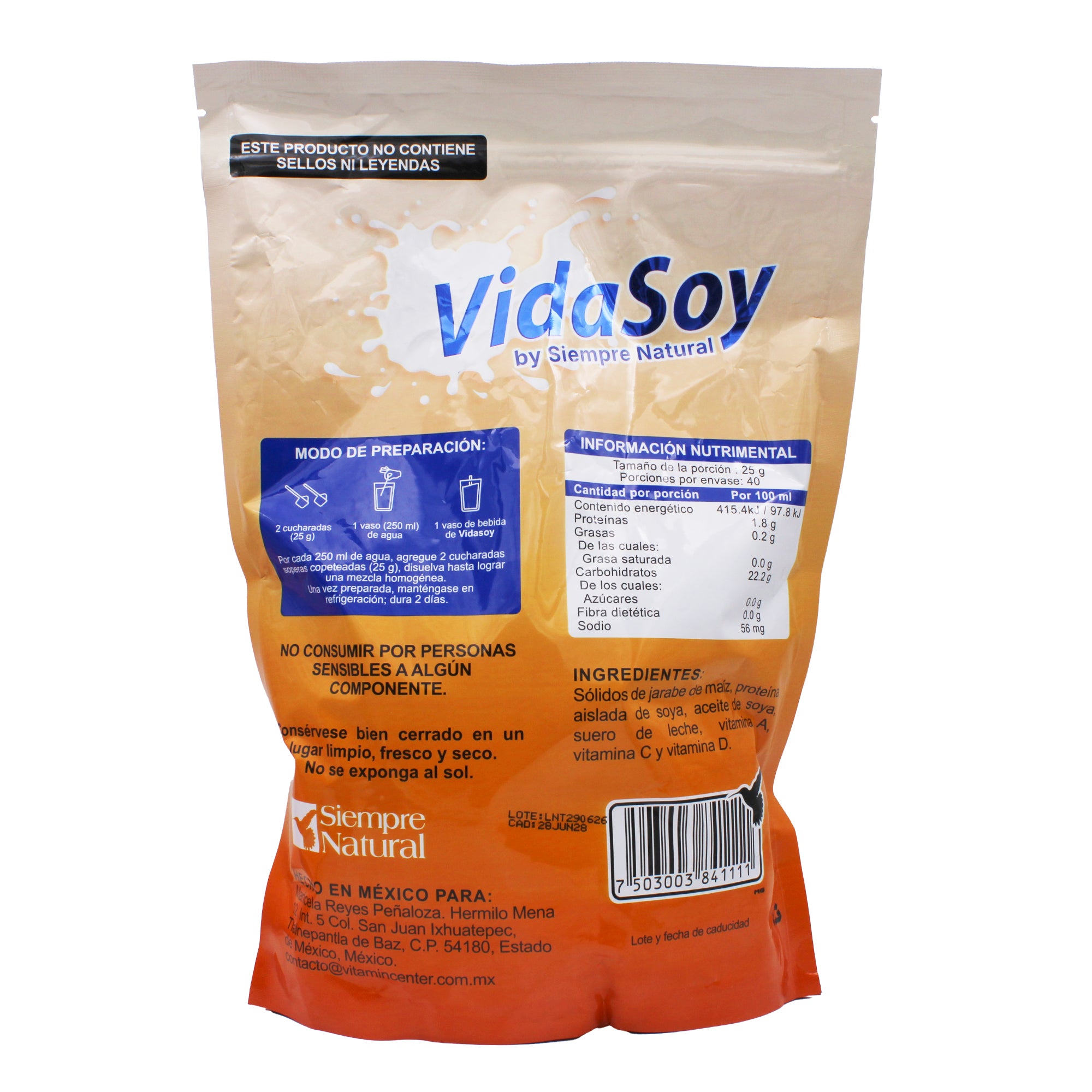 Bebida De Soya Natural 1 Kg