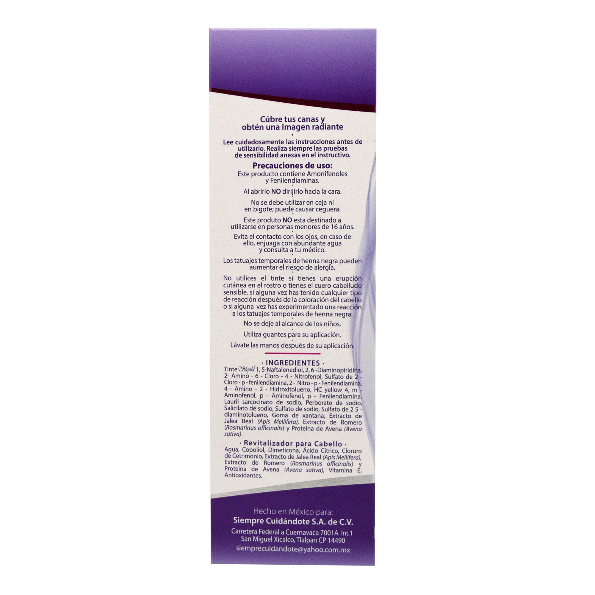 Tinte Al Agua  Castano Obscuro 10 G