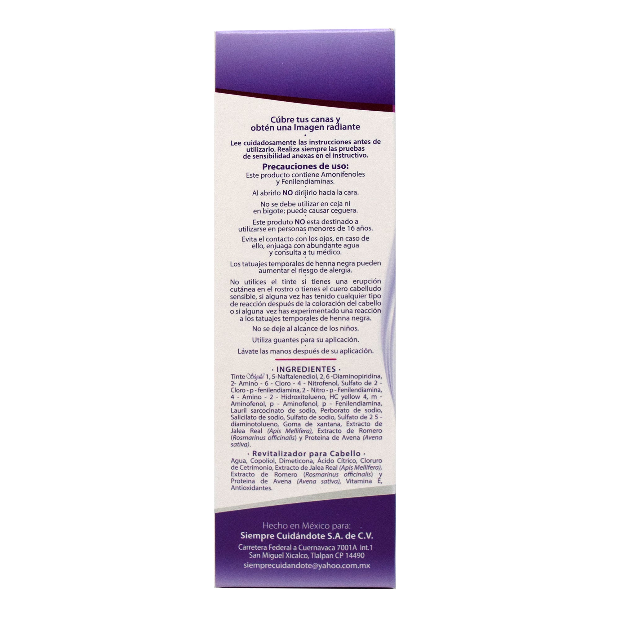 Tinte Al Agua  Castano Claro Dorado 10 G