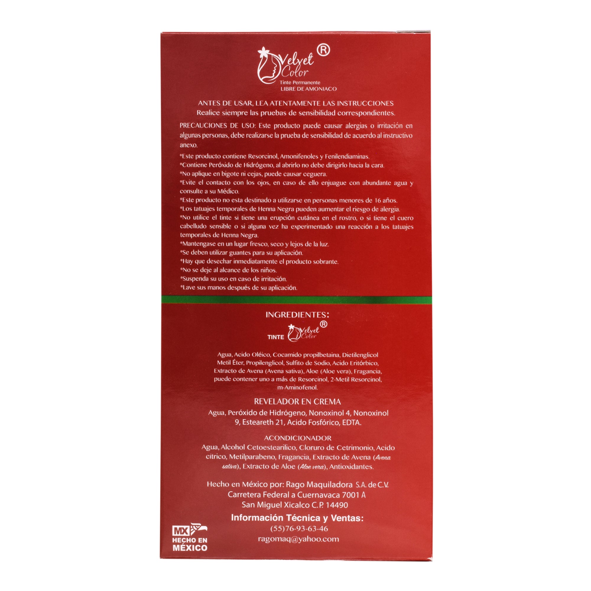 Tinte Rojo Carmin 150 Ml