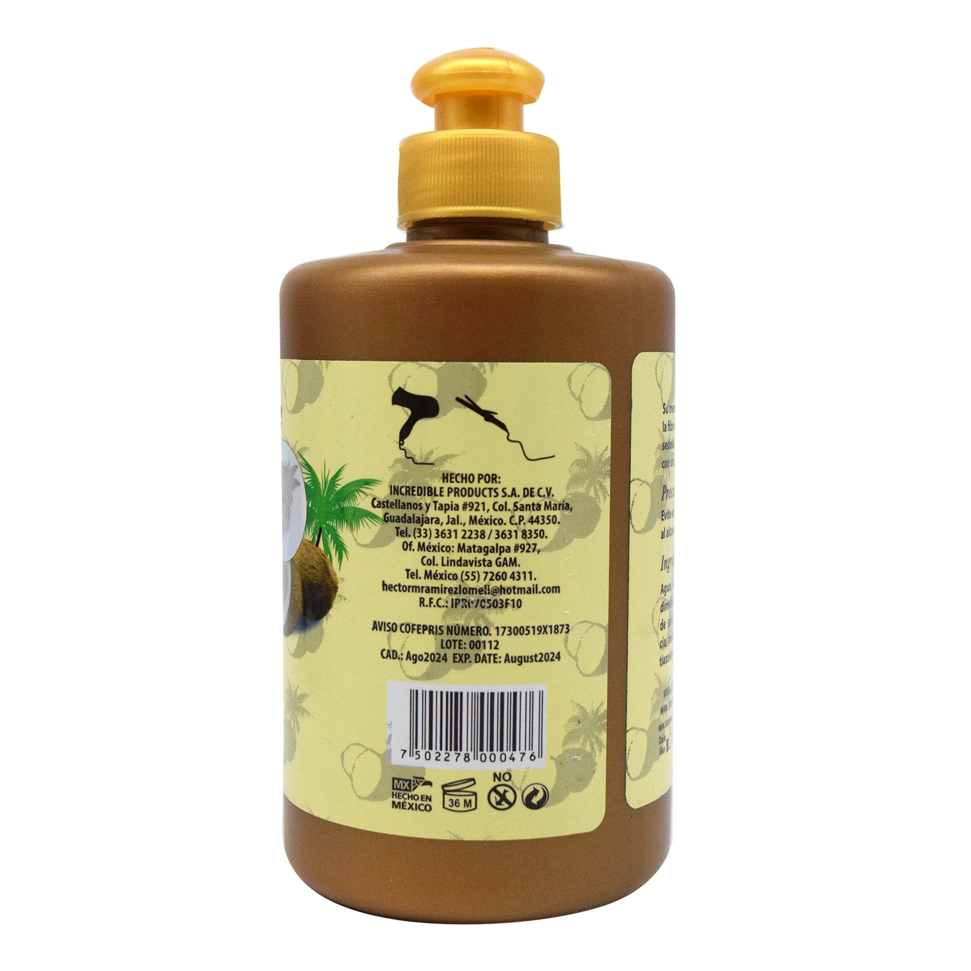 Crema Para Peinar Aceite De Coco 250 Ml