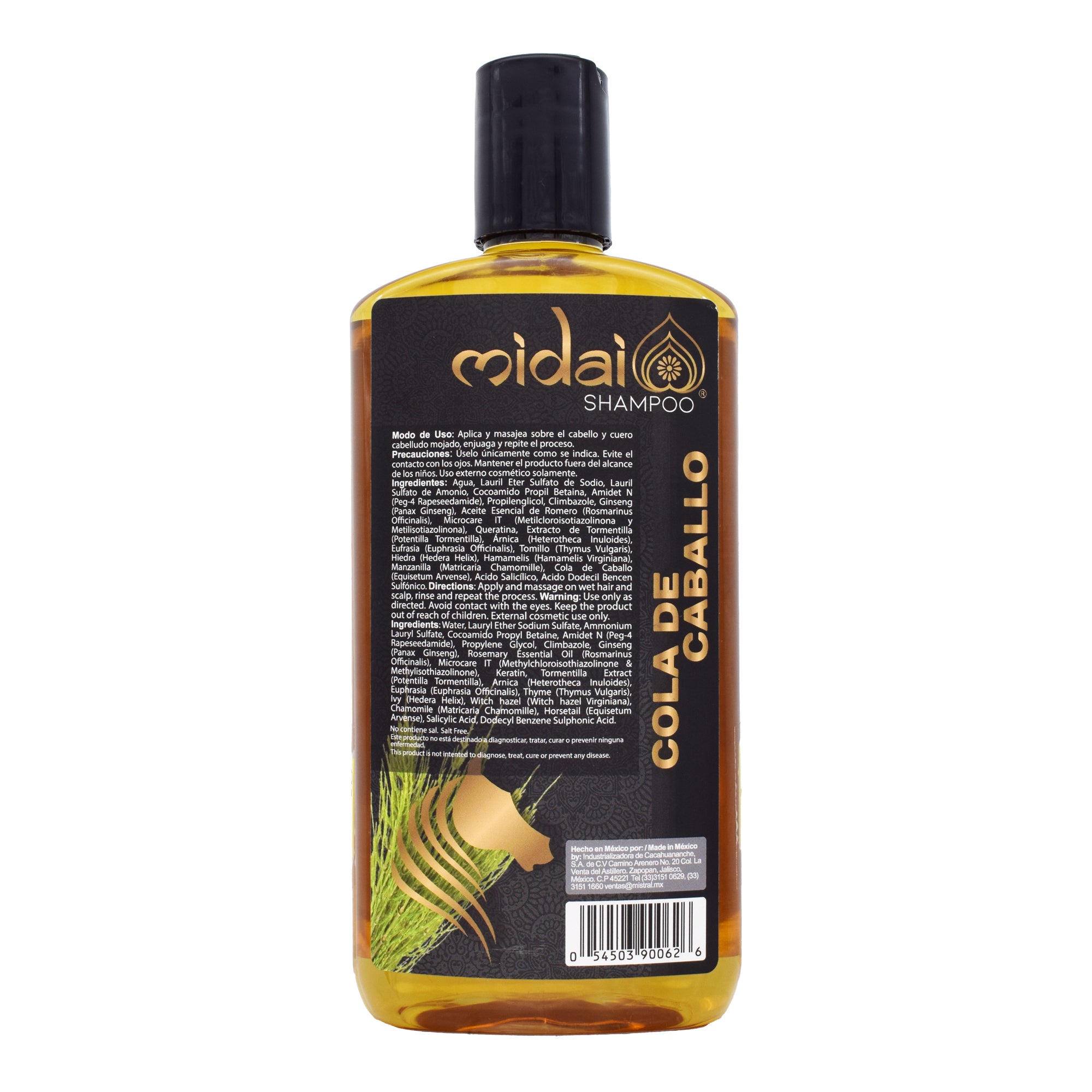 Shampoo Cola De Caballo Romero Y Queratina 500 Ml