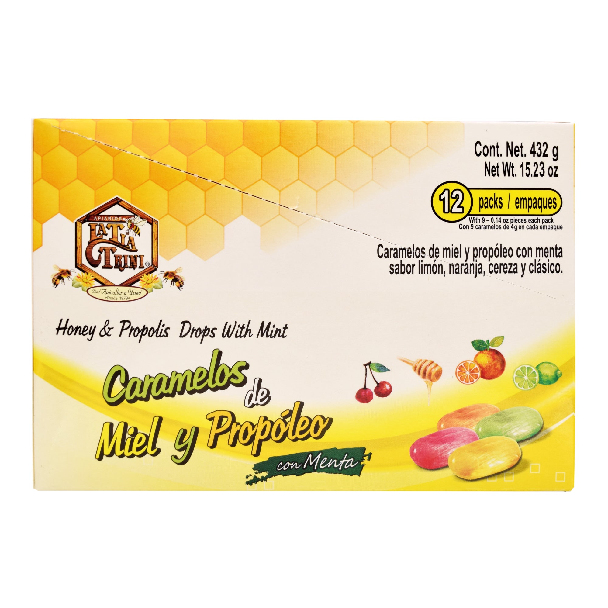 Caramelo De Propoleo Sabor Miel 36 G (Paquete 12)