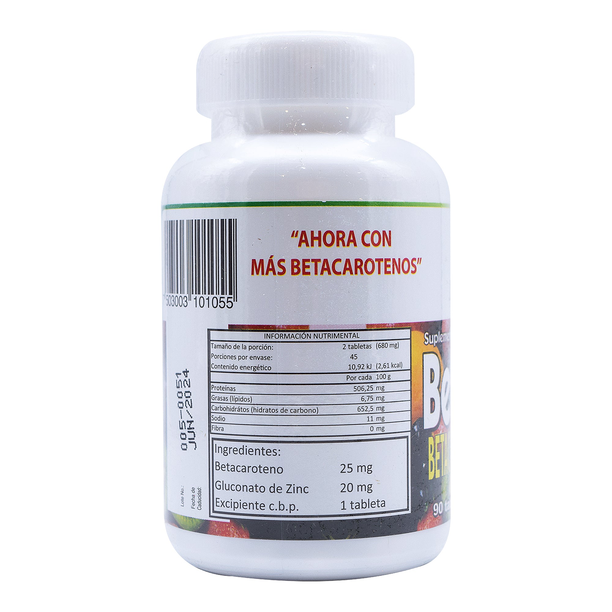 Beta Zinc Betacaroteno 90 Tab