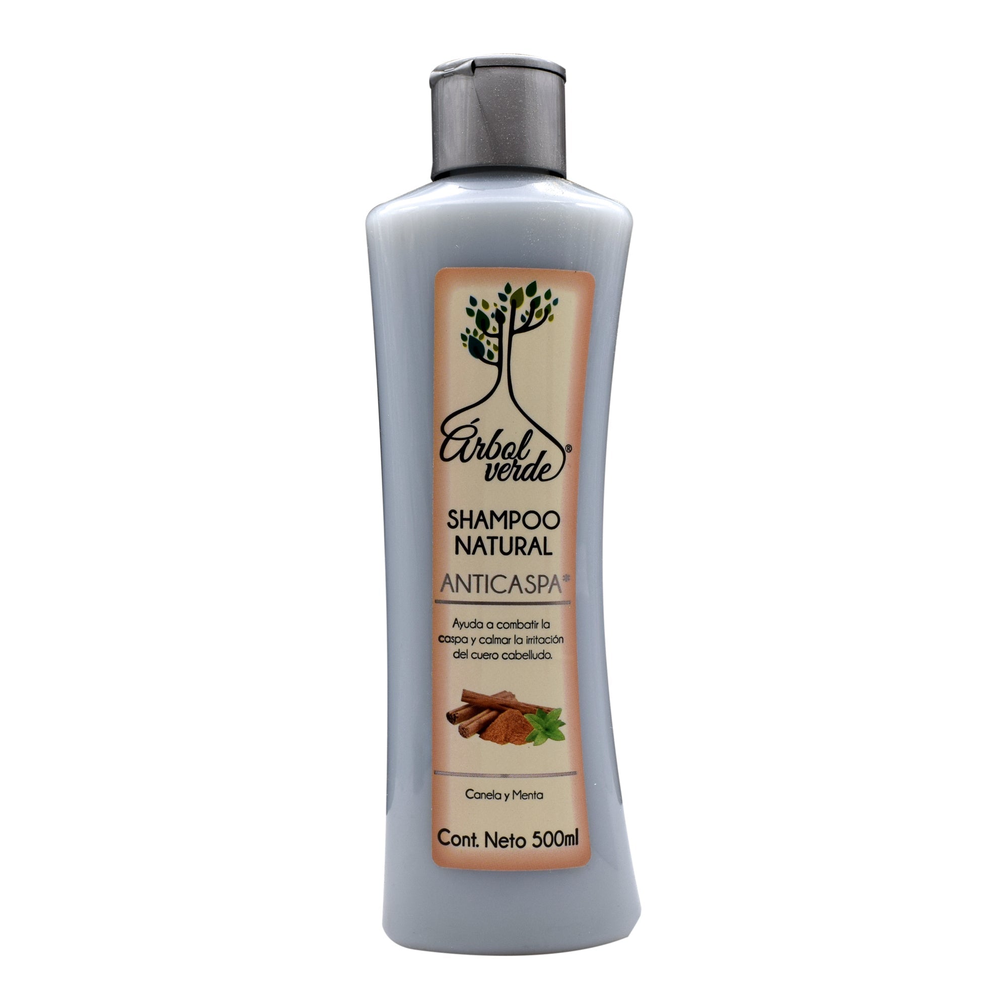 Shampoo anti caspa con canela y menta 500 ml