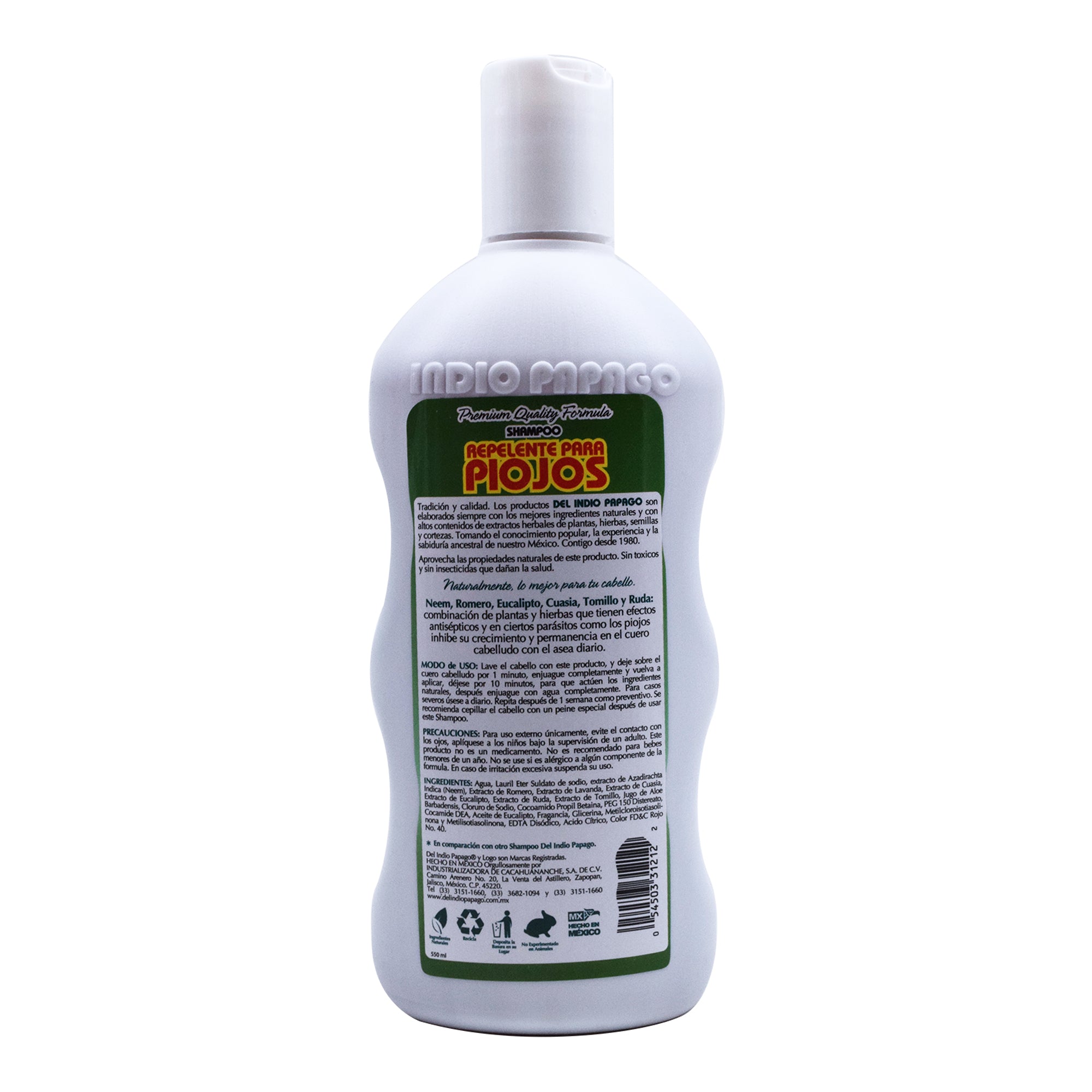 Shampoo Repelente De Piojos 550 Ml