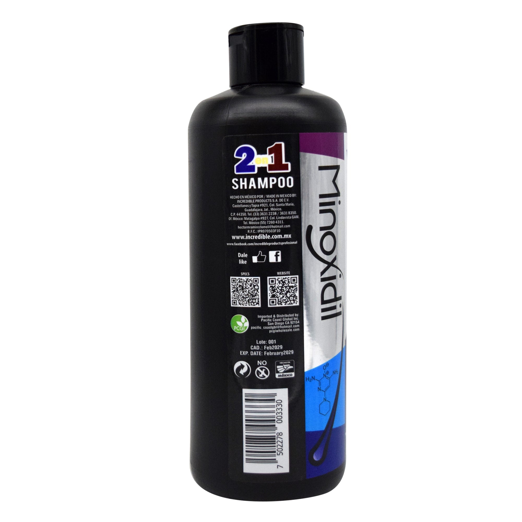 Shampoo minoxidil caballada 950 ml