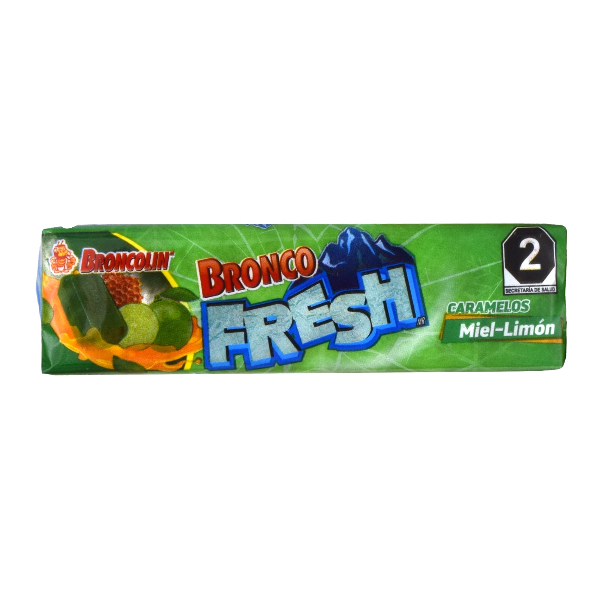 Caramelo Miel Limon Bronco Fresh 33 G (Paquete 12)
