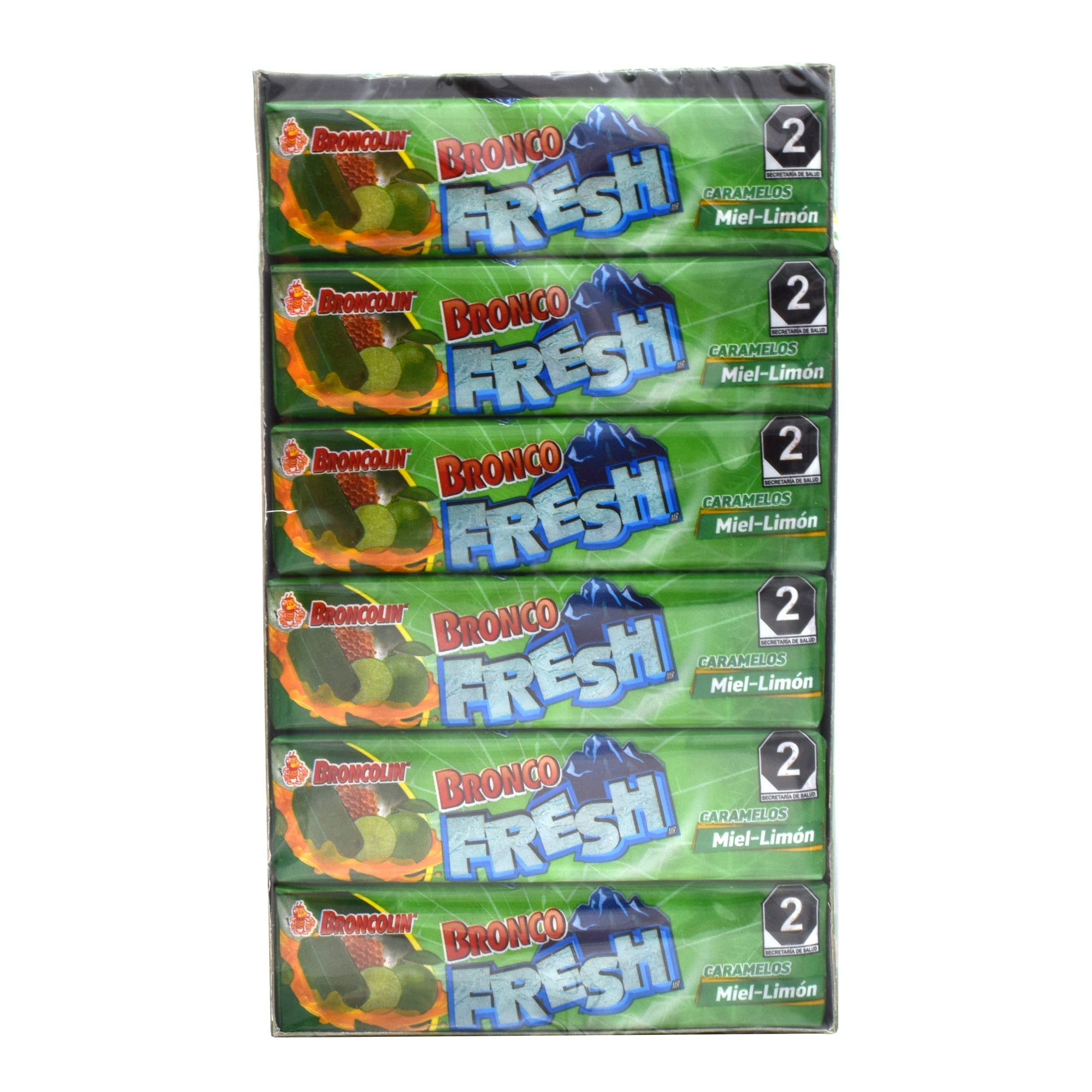 Caramelo Miel Limon Bronco Fresh 33 G (Paquete 12)