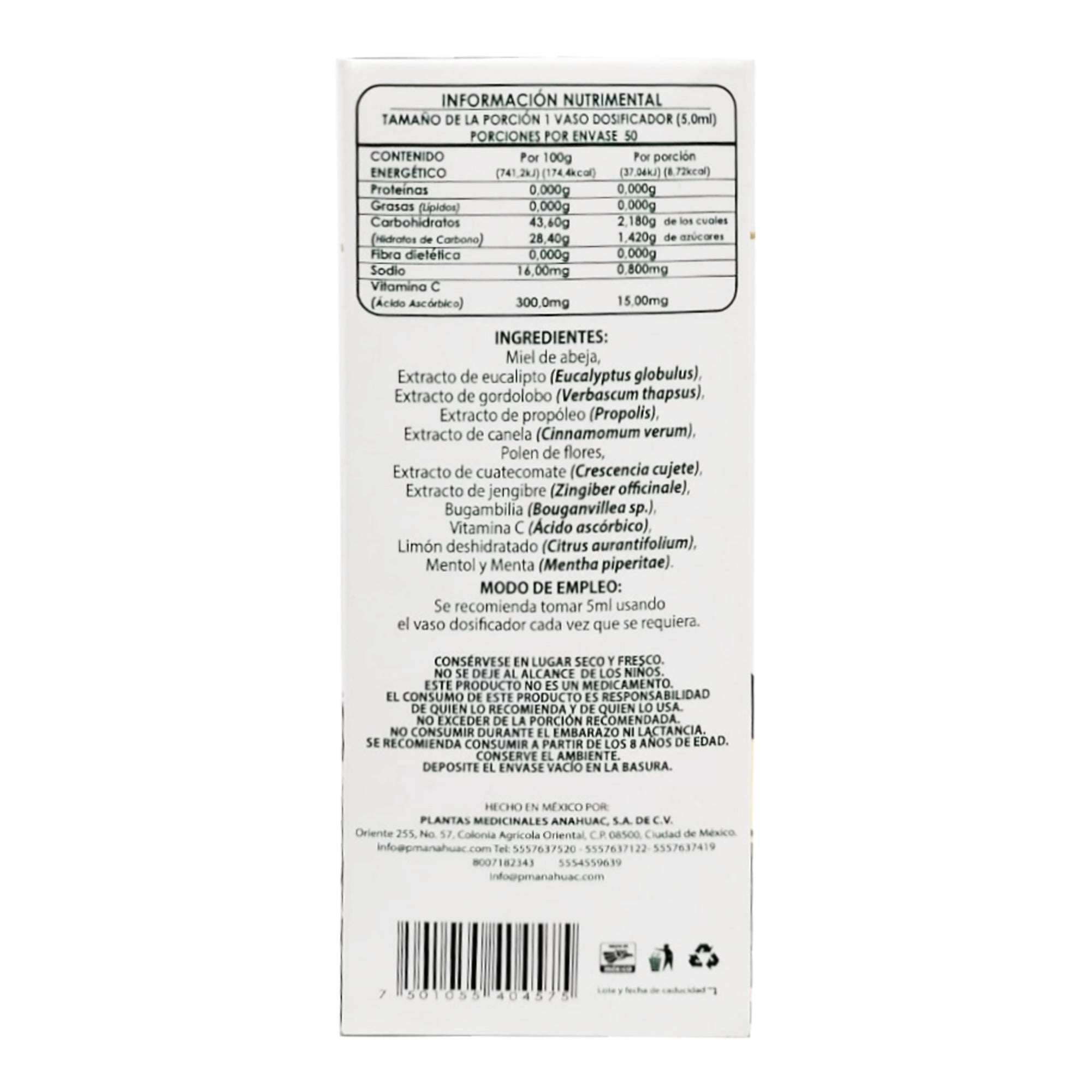 Jarabe Eucamiel Con Propolis 250 Ml