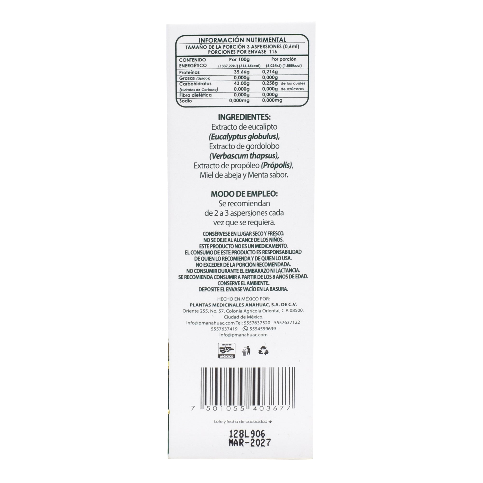 Eucamiel Con Propolis Spray 70 Ml