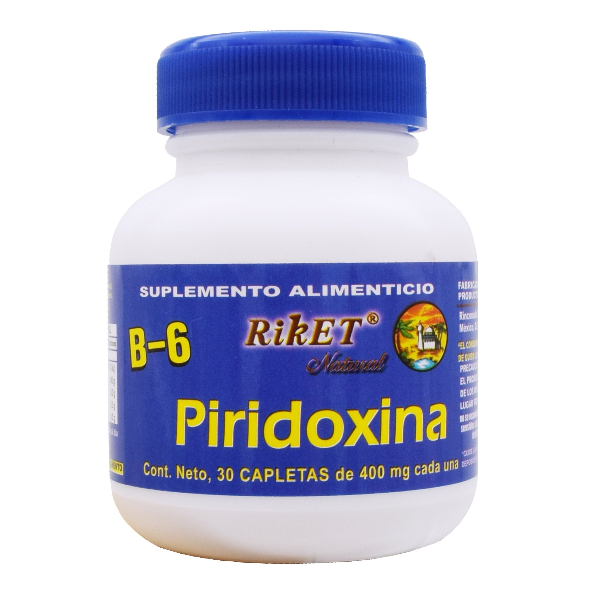 Vitamina b6 piridoxina 400 mg 30 cap