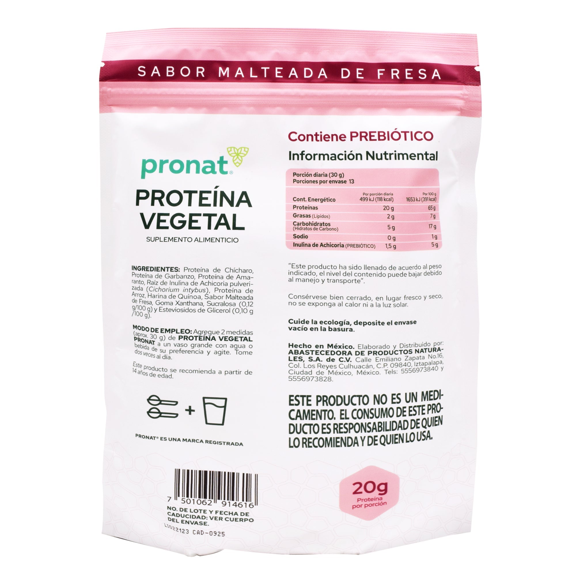 Proteina vegetal fresa 400 g
