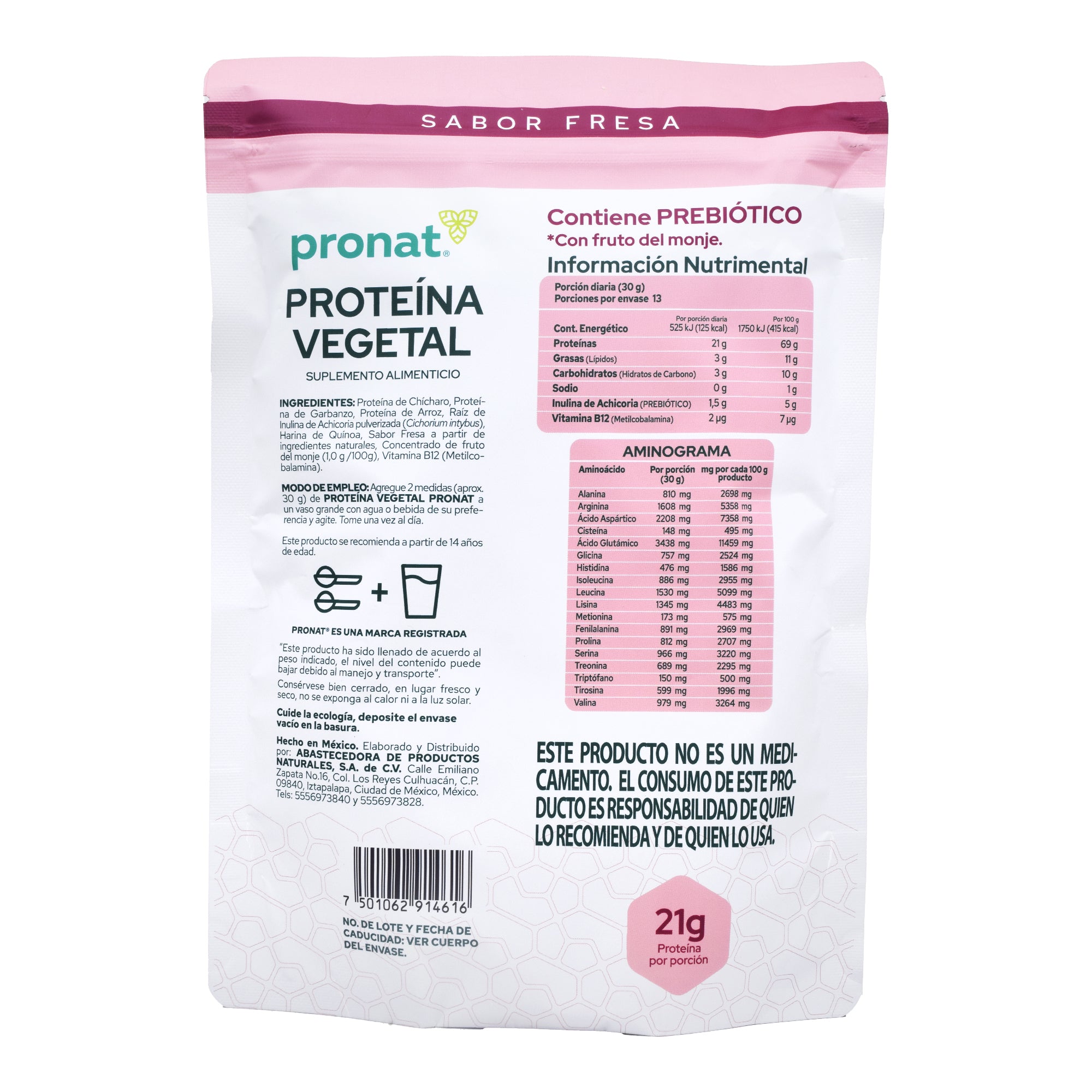 Proteina Vegetal Fresa 400 G
