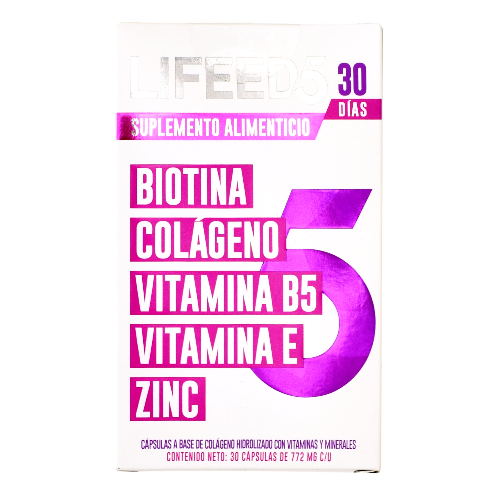 Biotina colageno vitamina b5  e zinc 30 cap