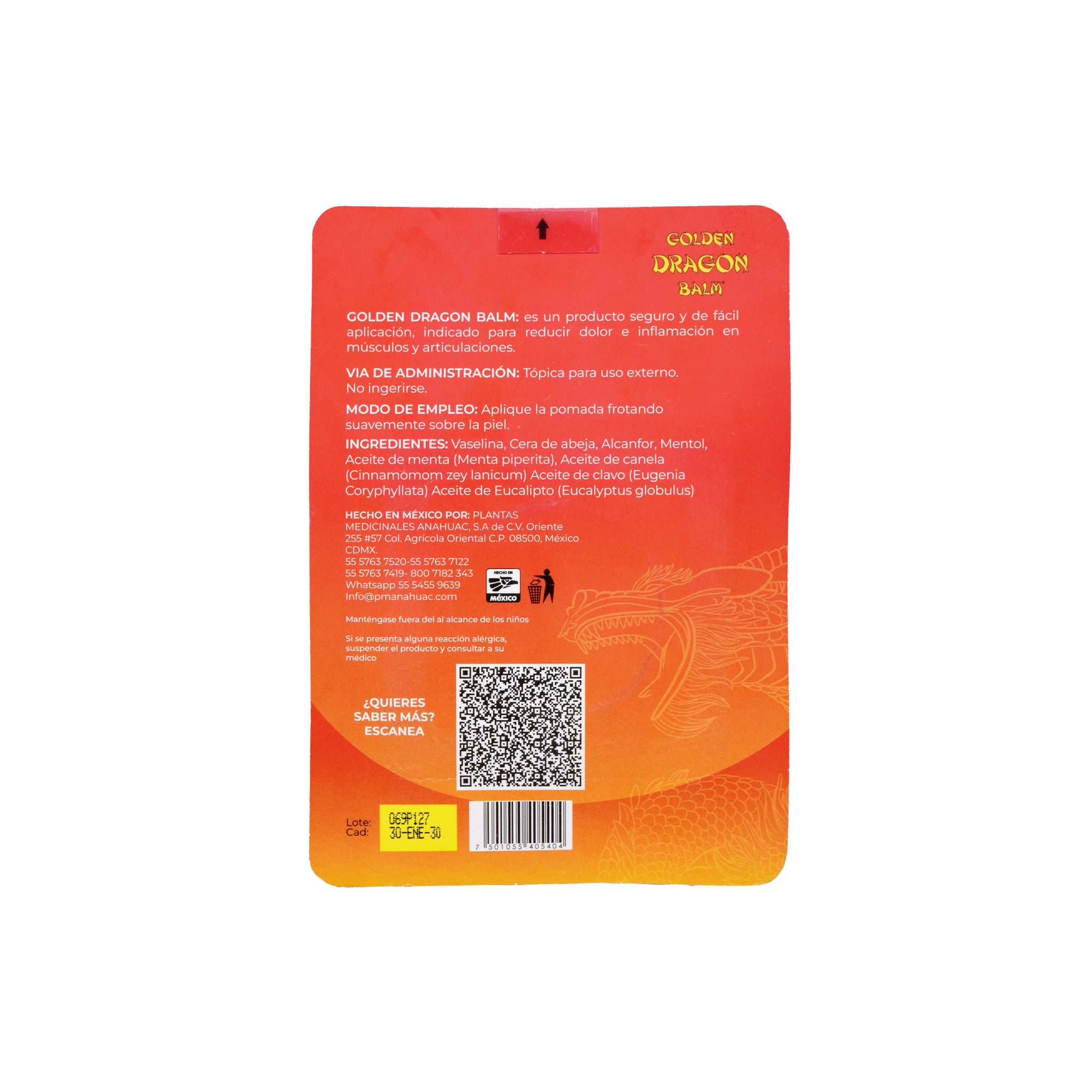 Balsamo Golden Dragon 12 G