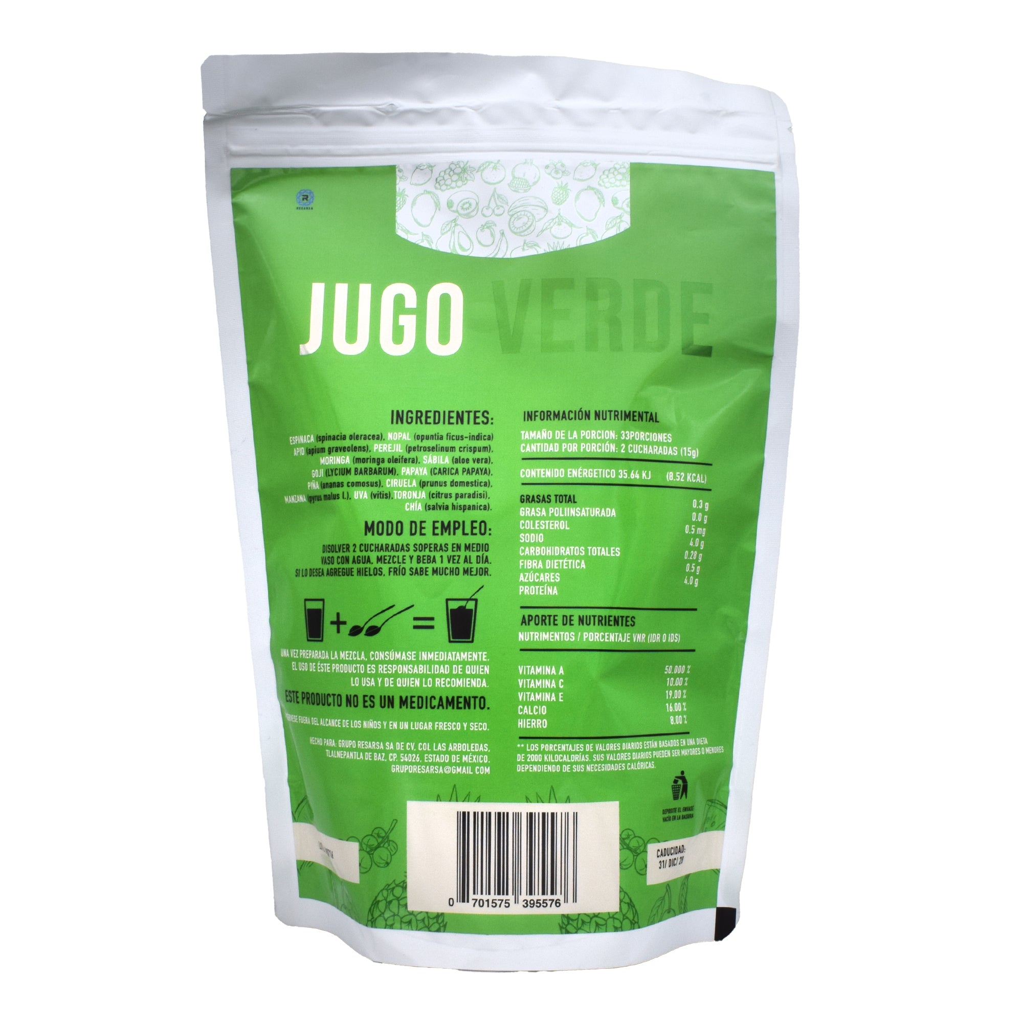 Jugo Verde 400 G