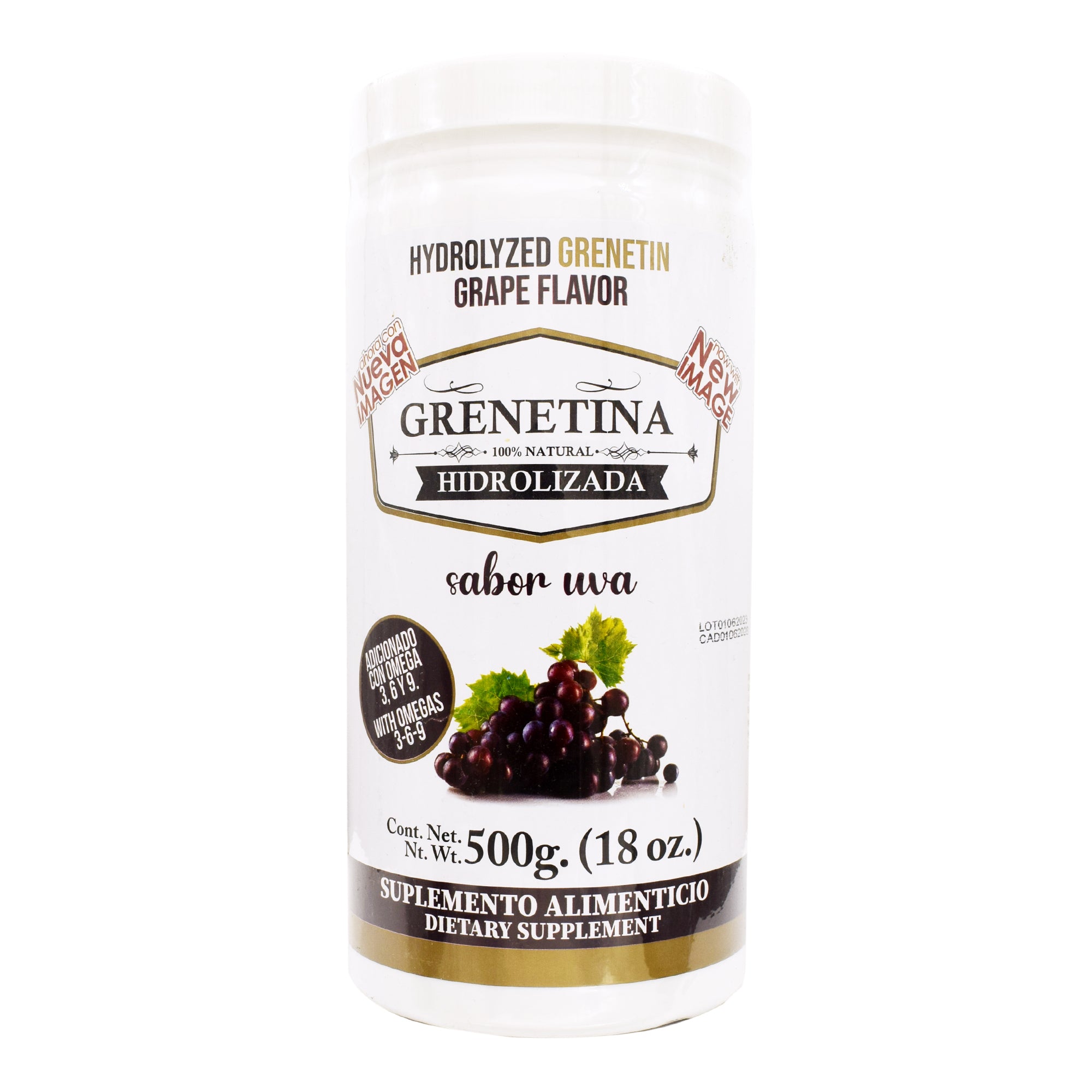 Grenetina hidrolizada sabor uva 500 g