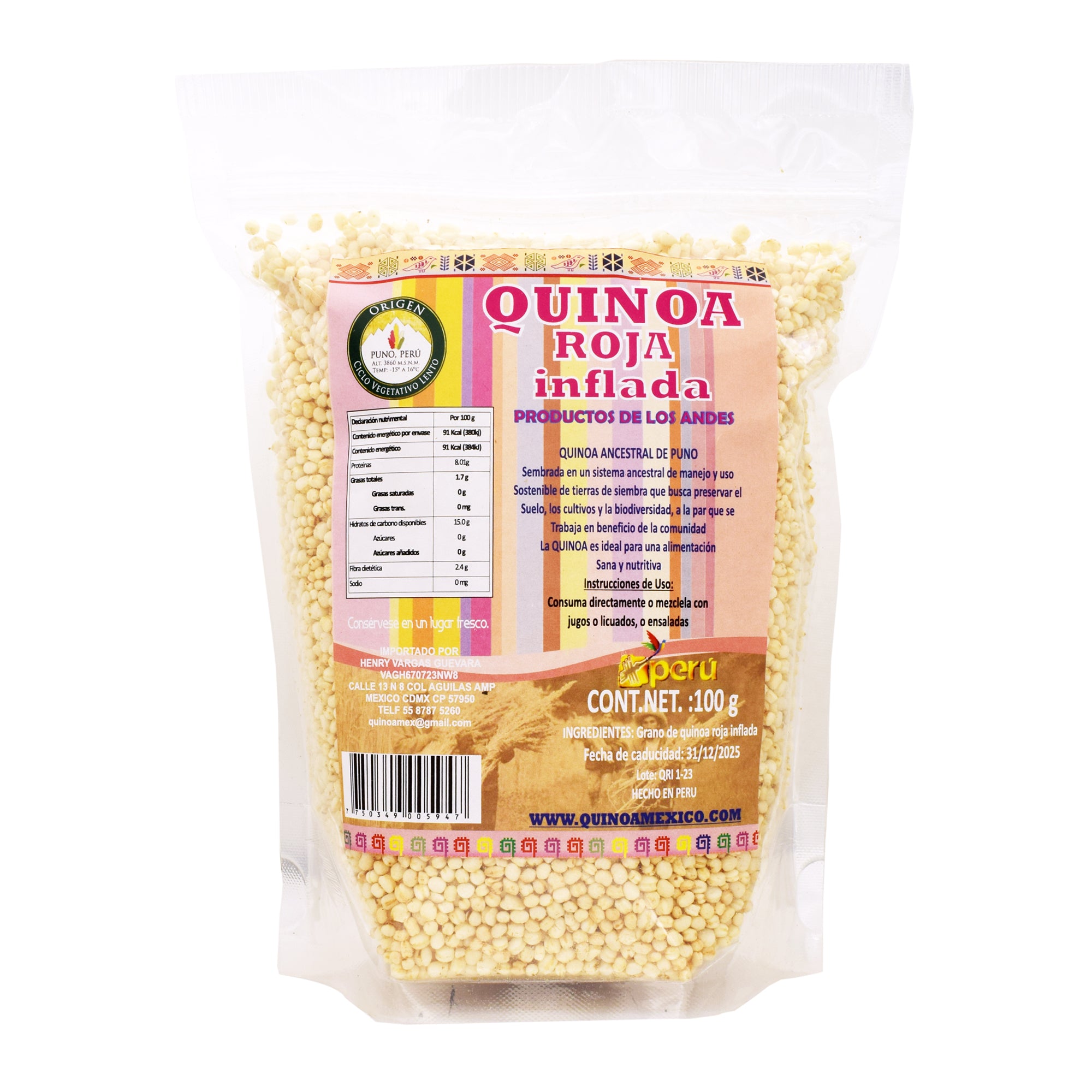 Quinoa inflada natural 100 g