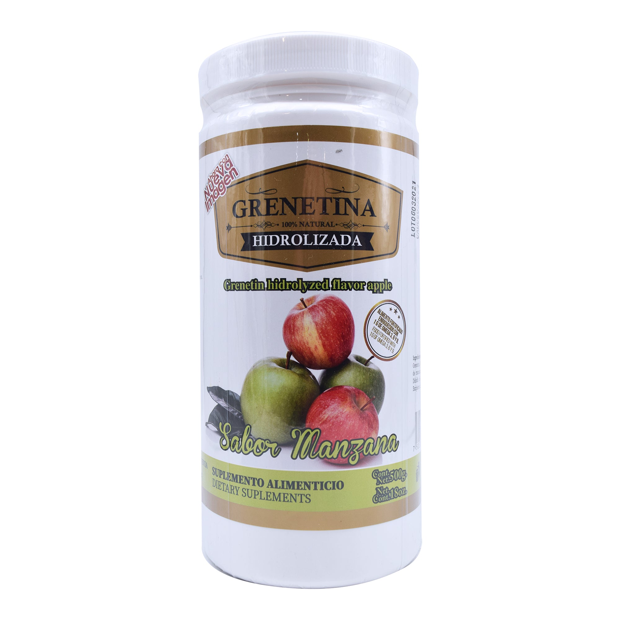 Grenetina hidrolizada sabor manzana 500 g