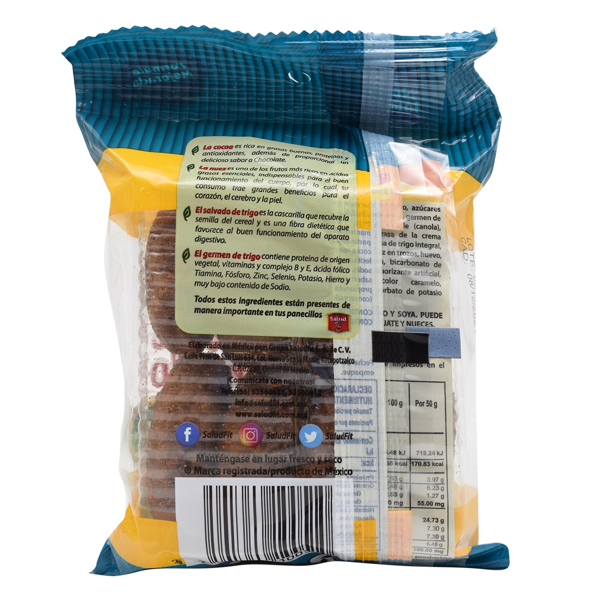 Panecillo Integral Sab Cocoa Y Nuez 100 G
