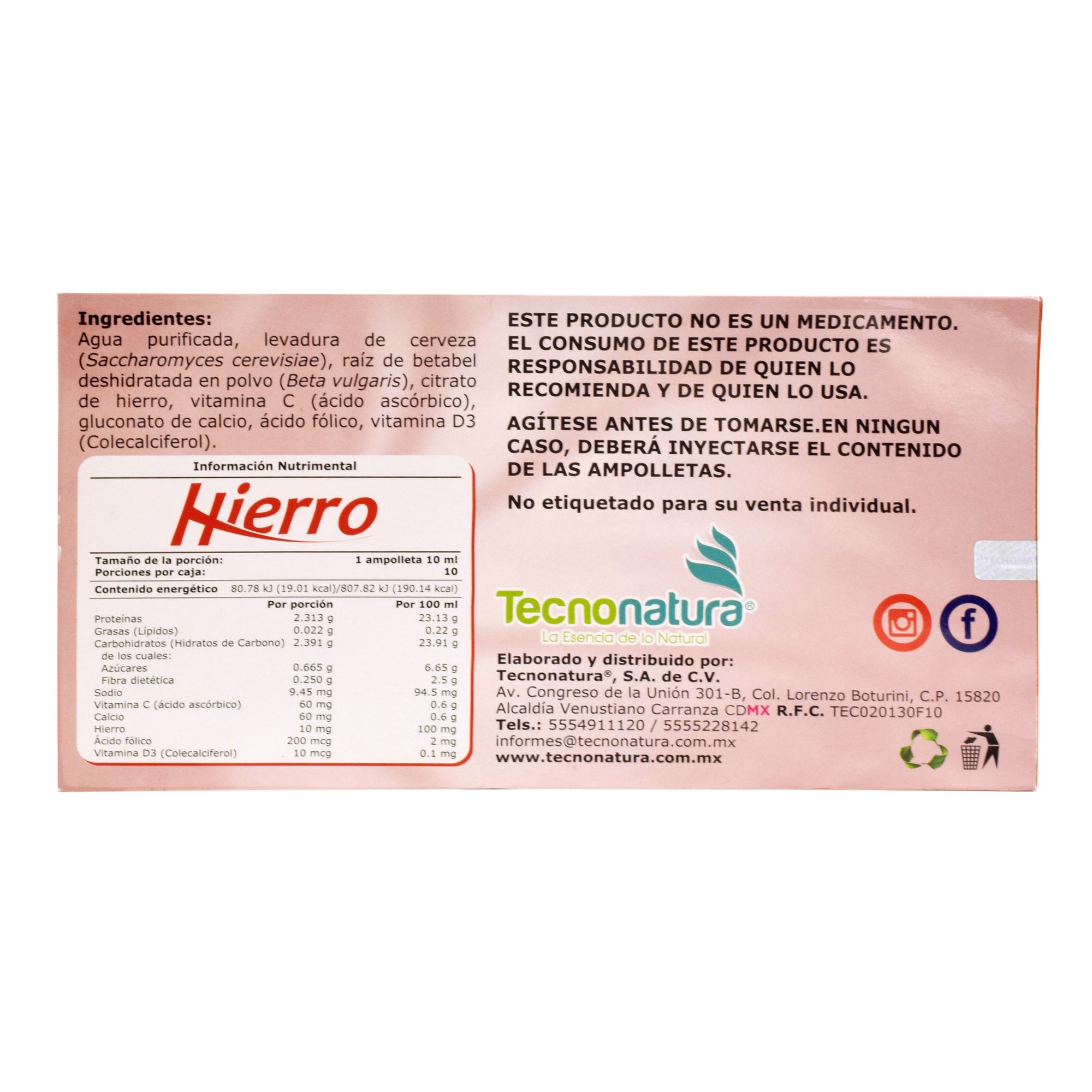 Hierro Amp 10 Ml