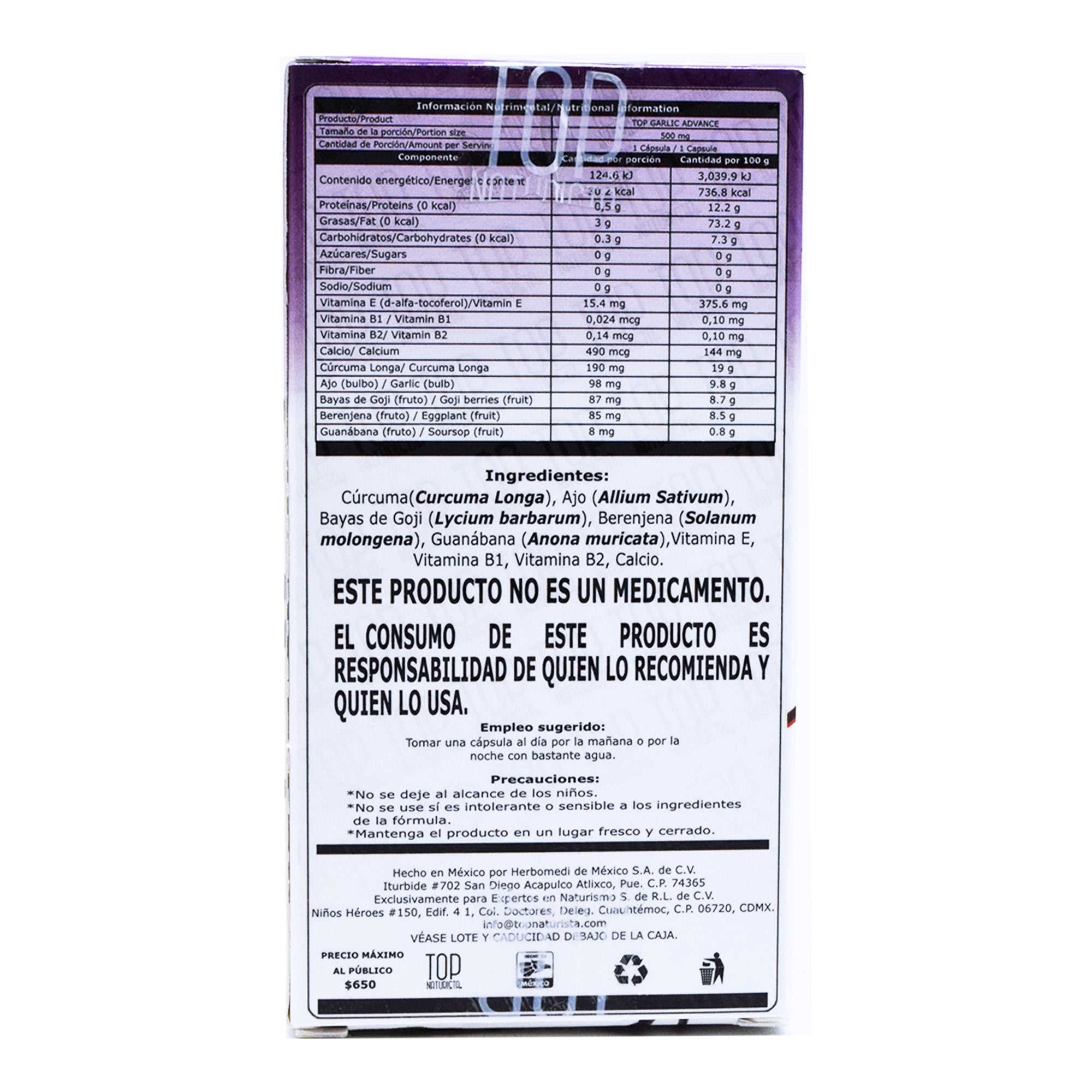 Ajo Garlic Advance 30 Cap