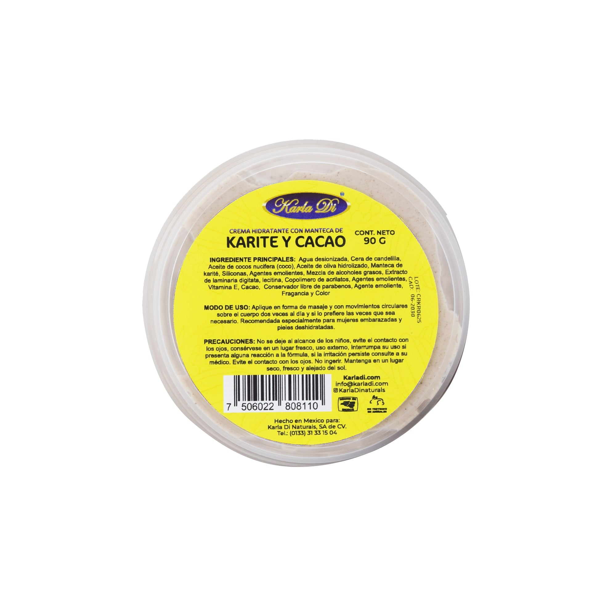 Crema Manteca Karite Cacao 90 G