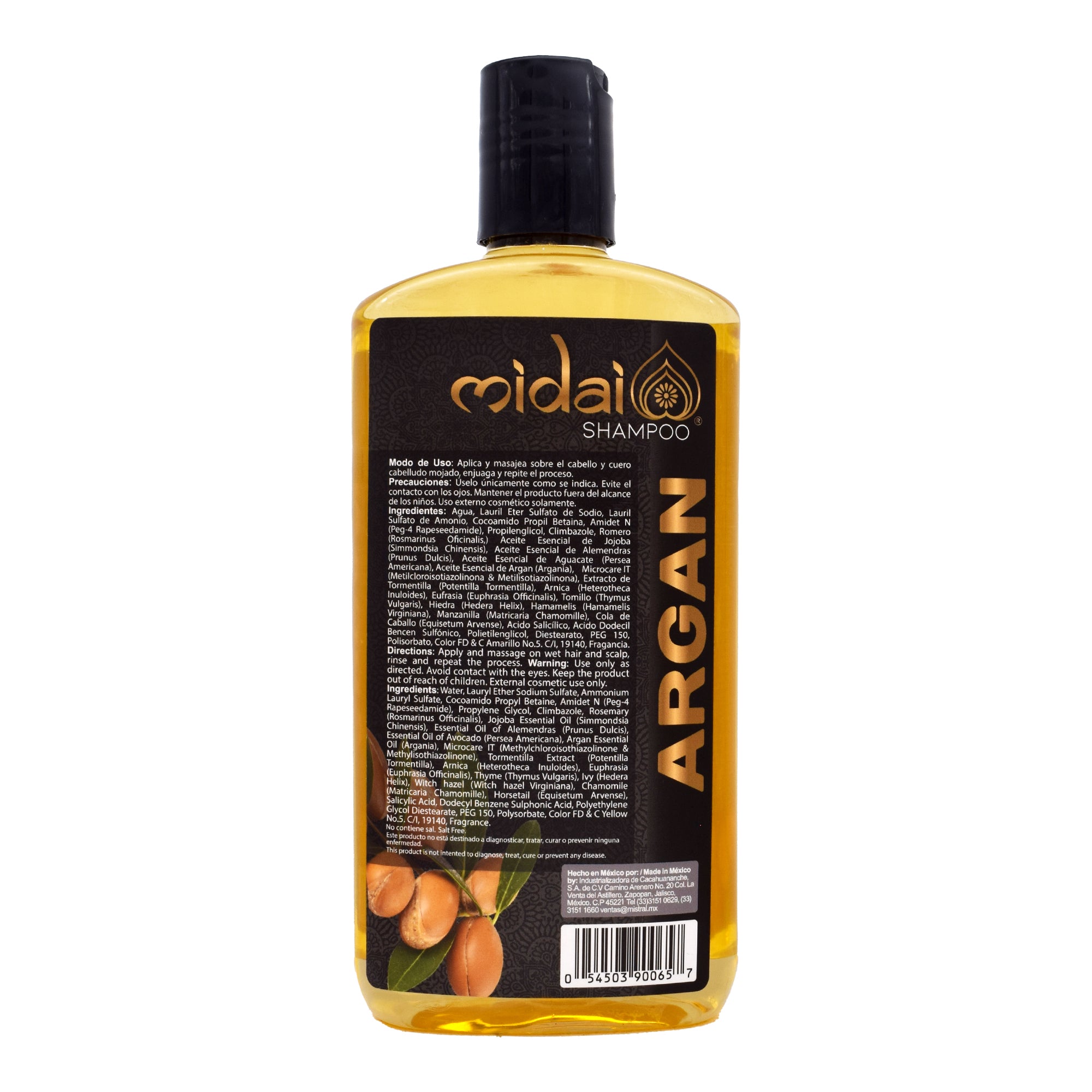 Shampoo Aceite De Argan Almendra Y Aguacate 500 Ml